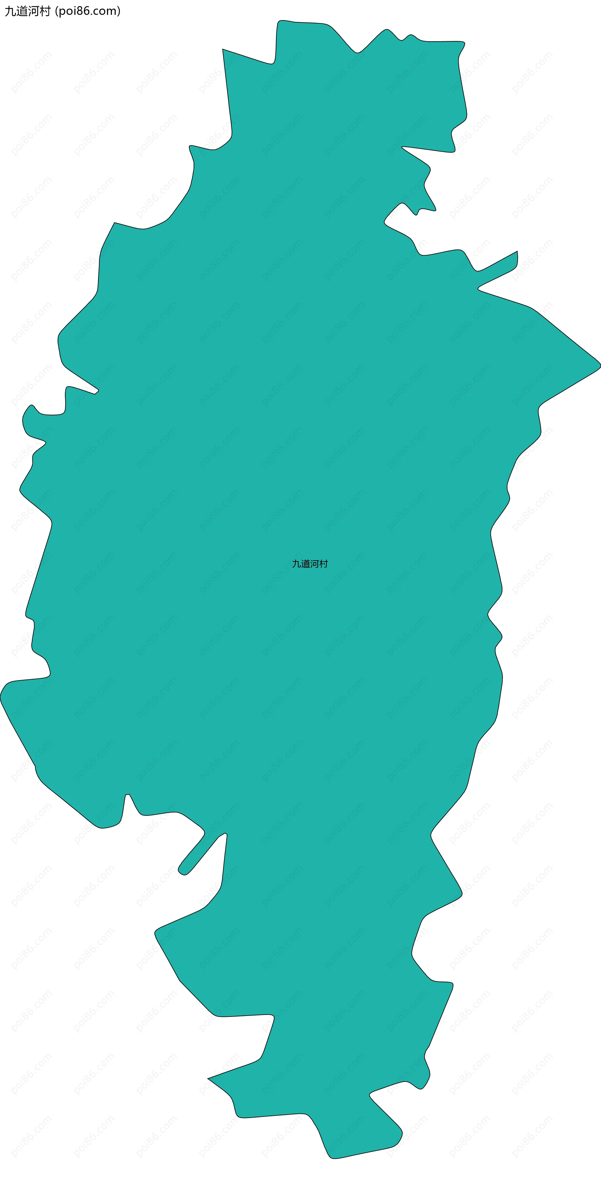 九道河村边界地图