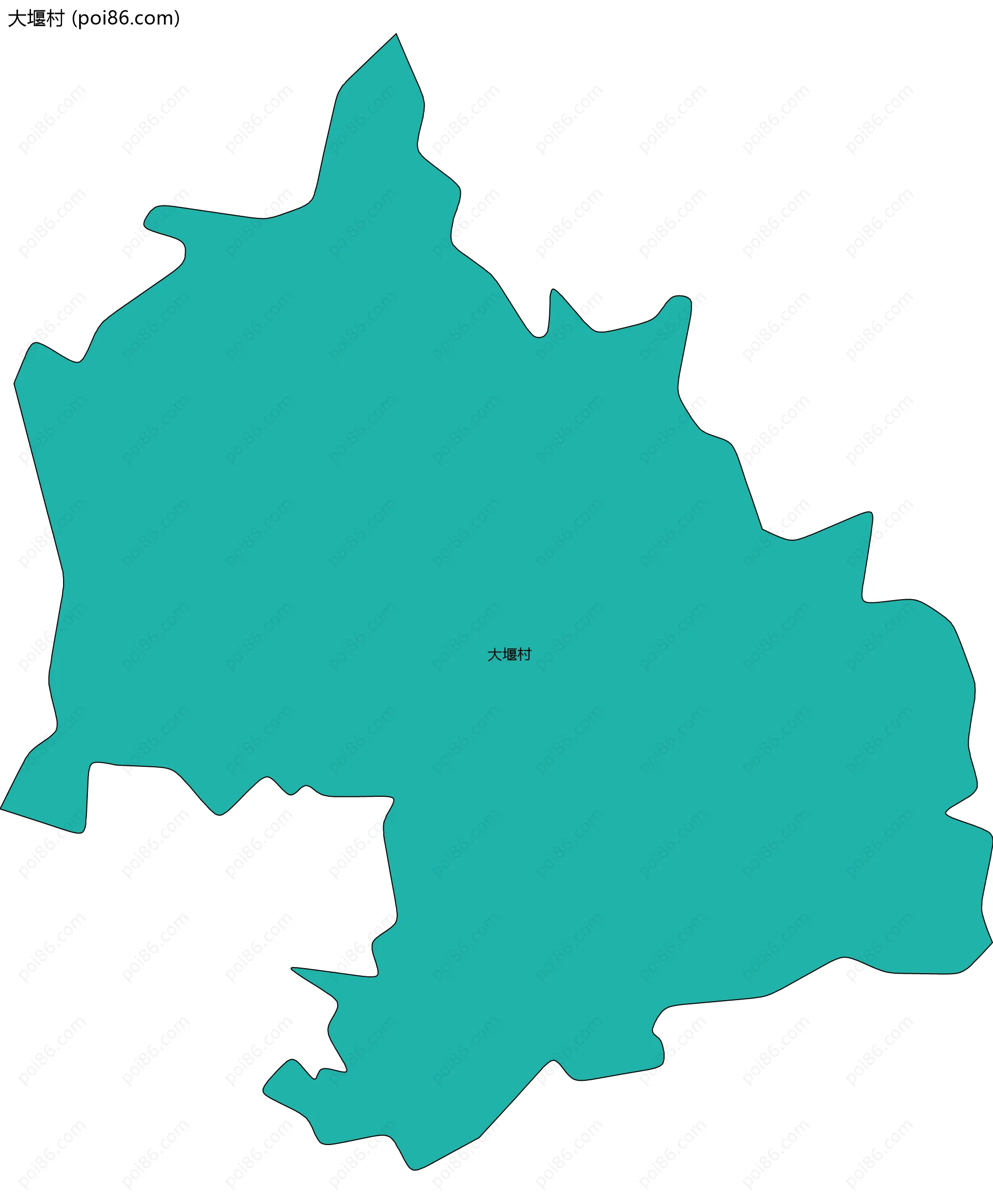 大堰村边界地图