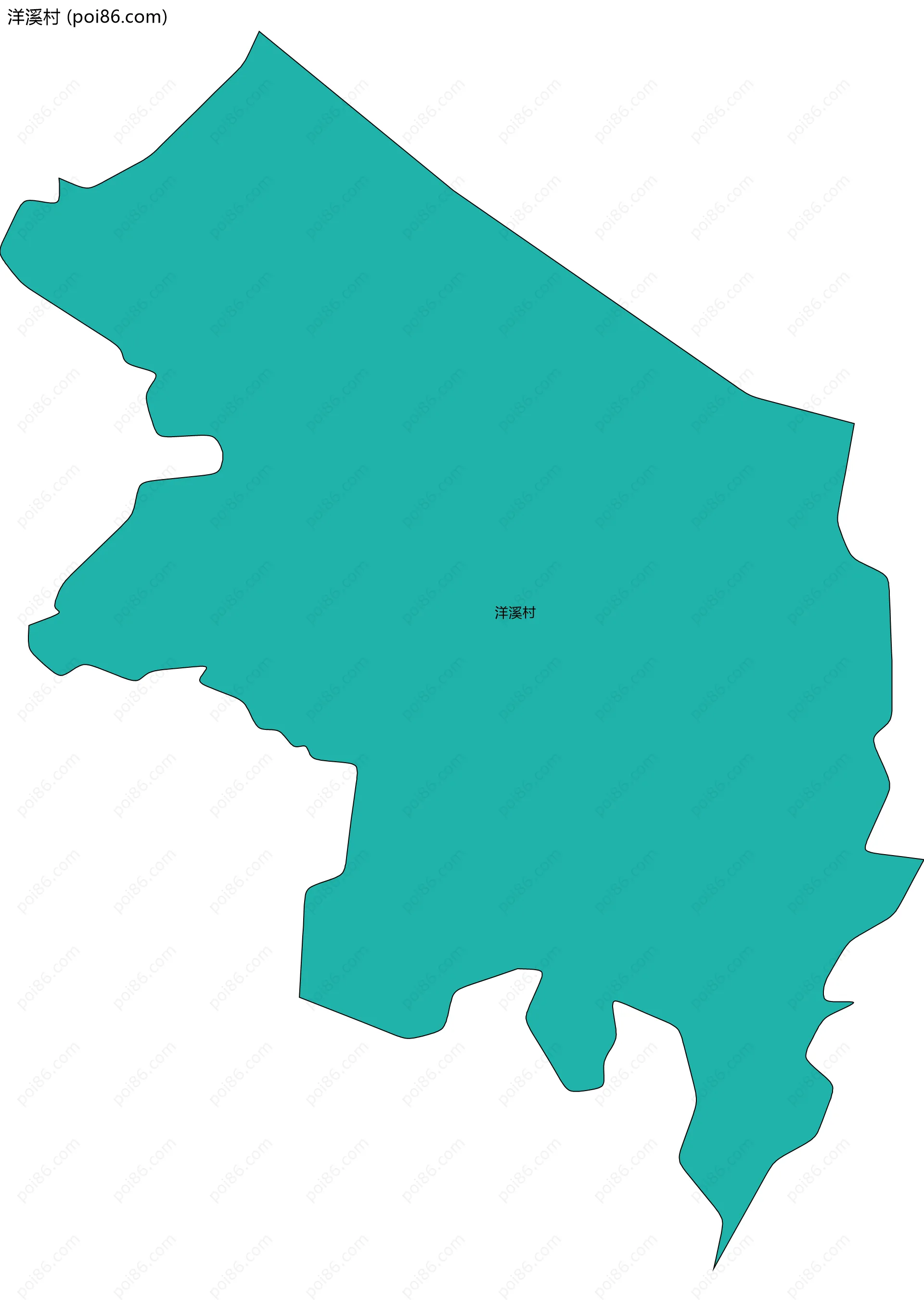 洋溪村边界地图