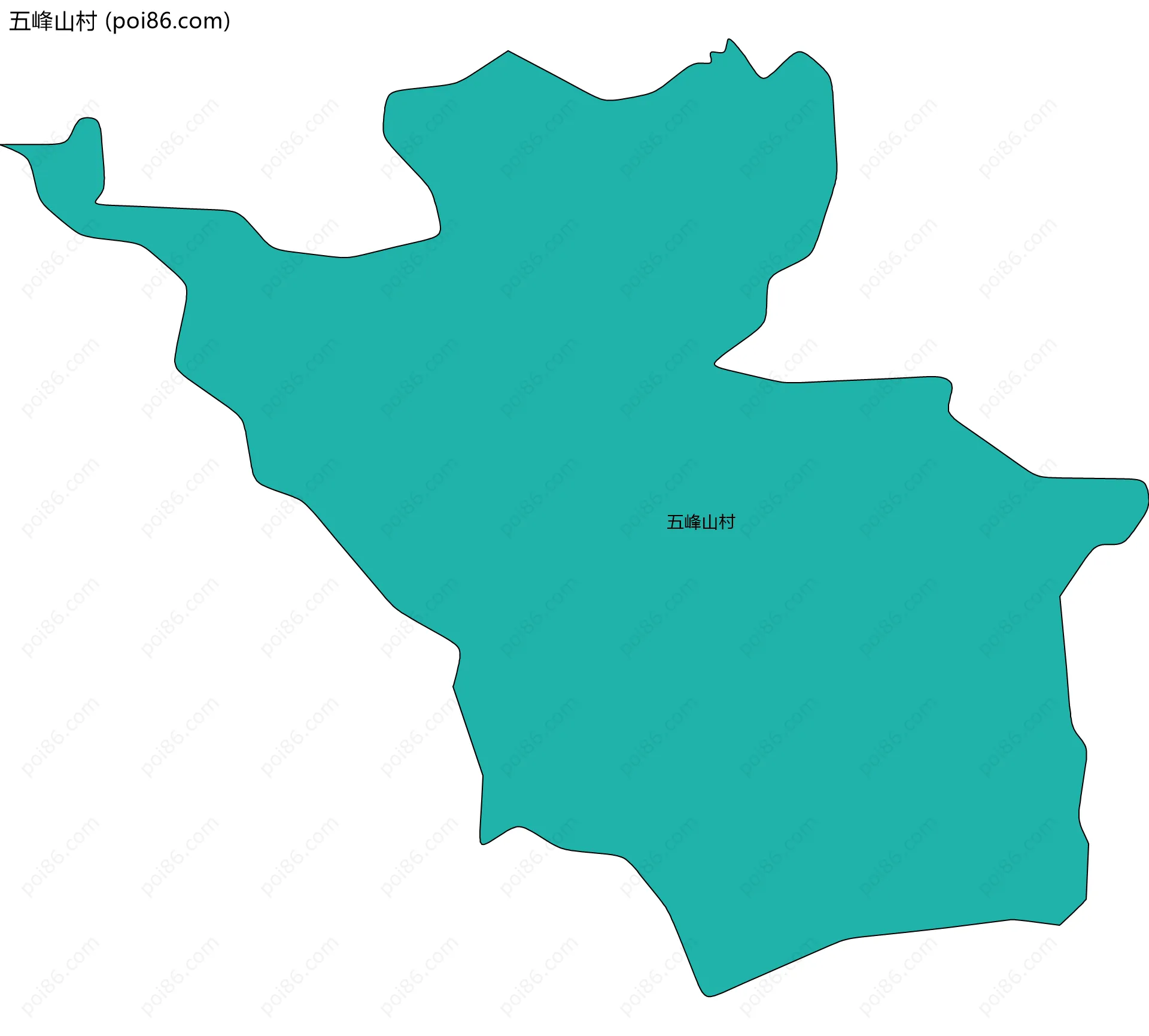 五峰山村边界地图