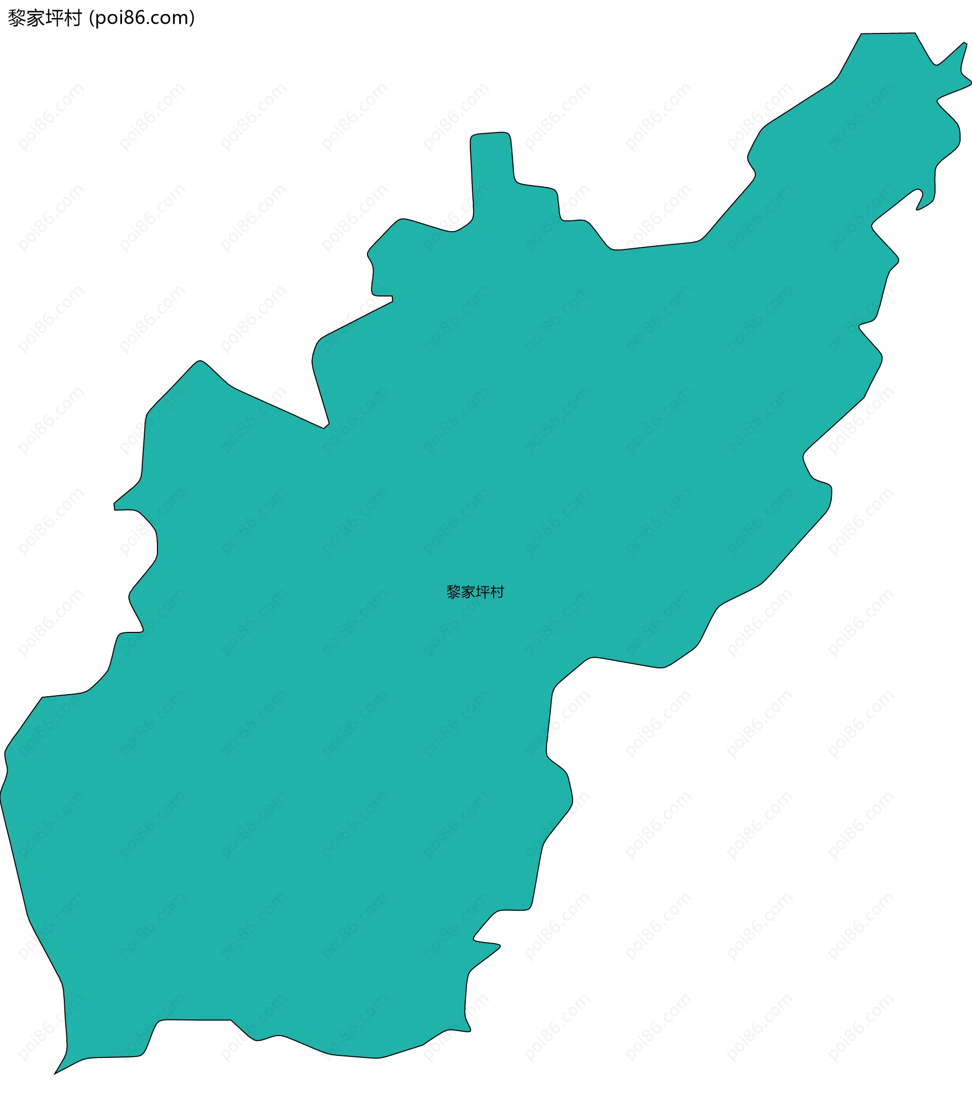 黎家坪村边界地图