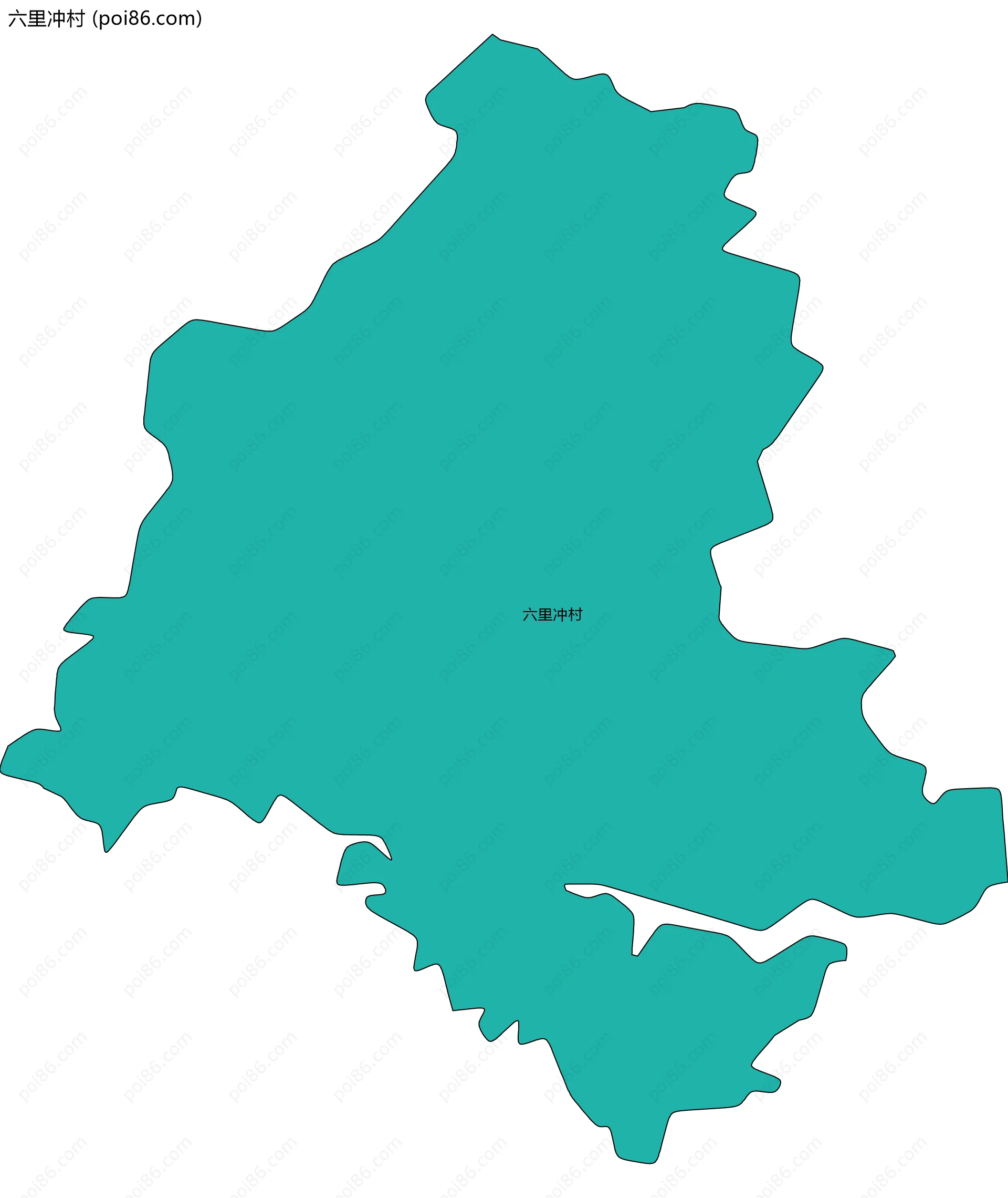 六里冲村边界地图