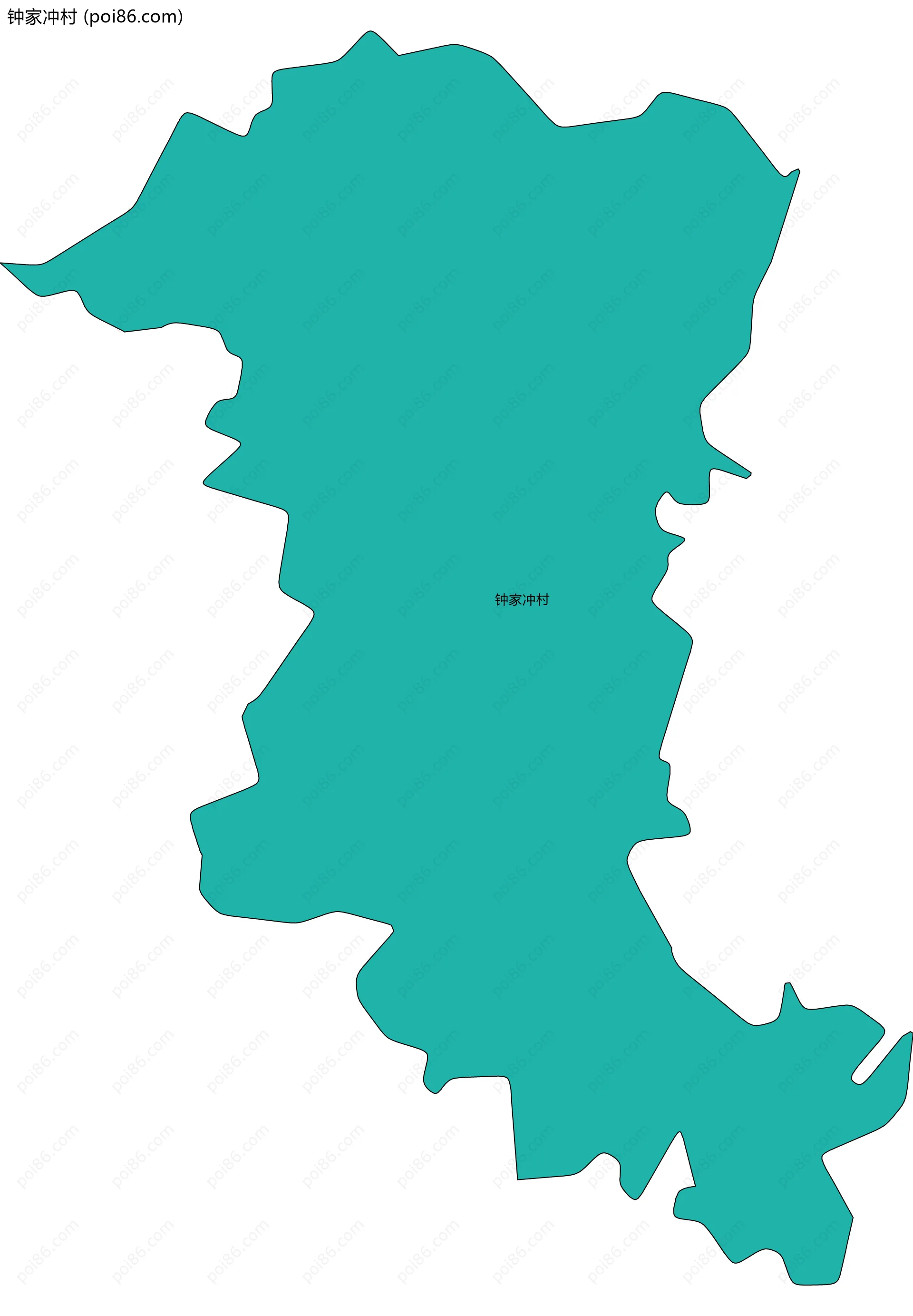 钟家冲村边界地图