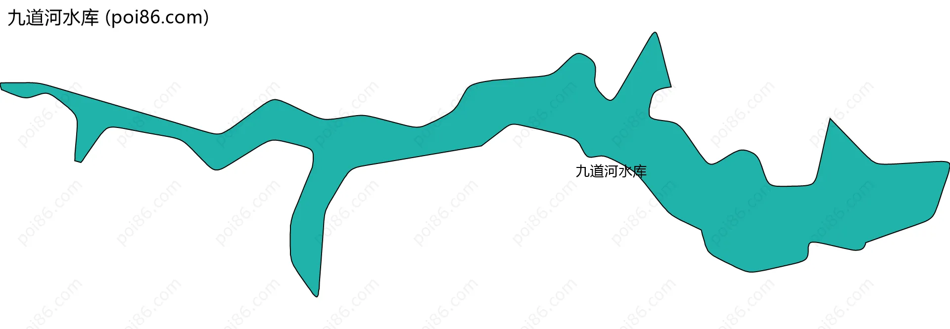 九道河水库边界地图