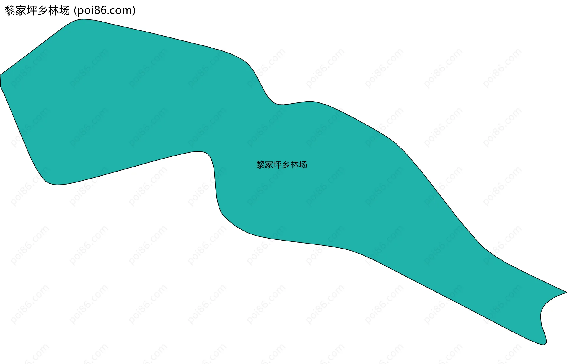 黎家坪乡林场边界地图