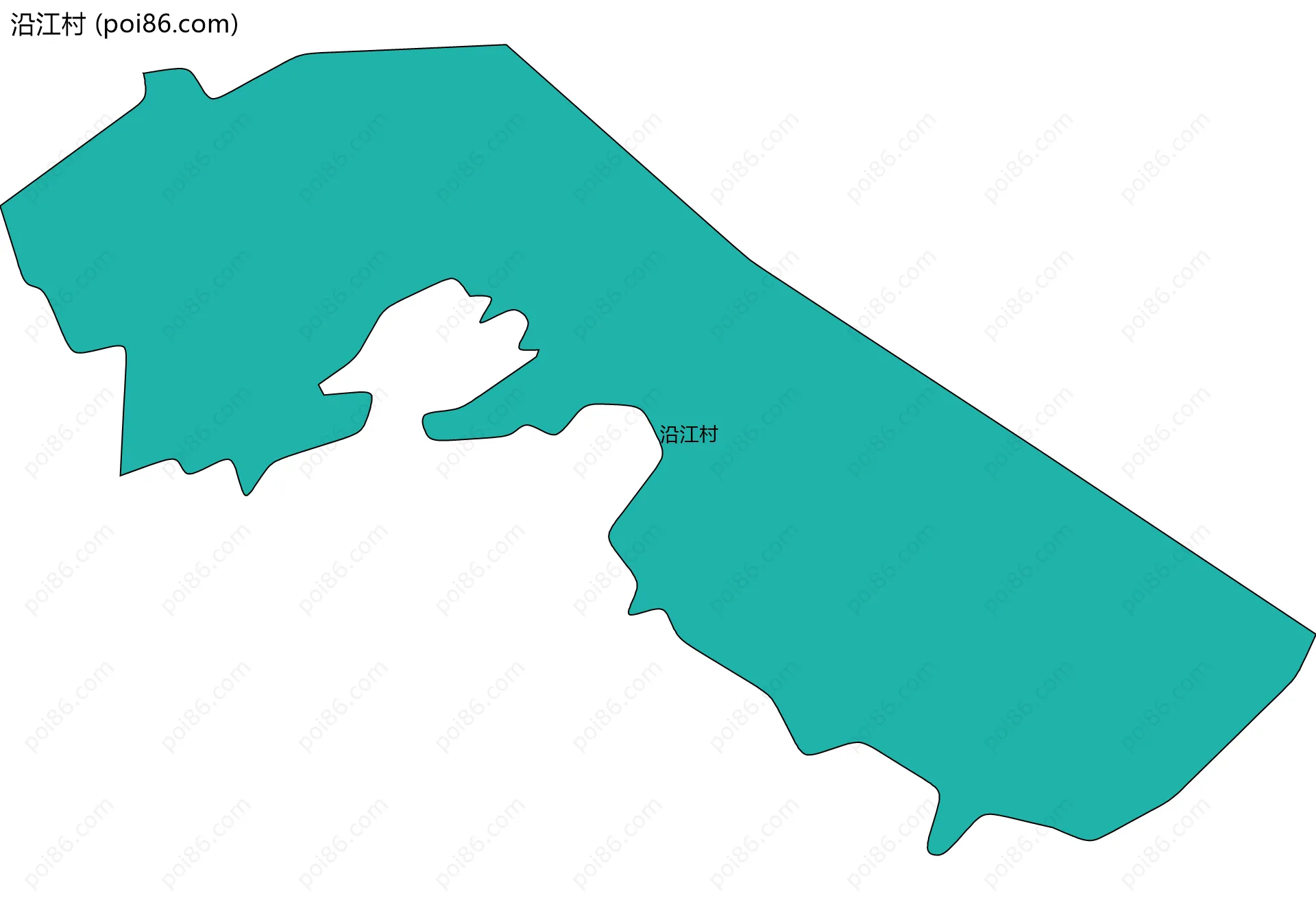 沿江村边界地图