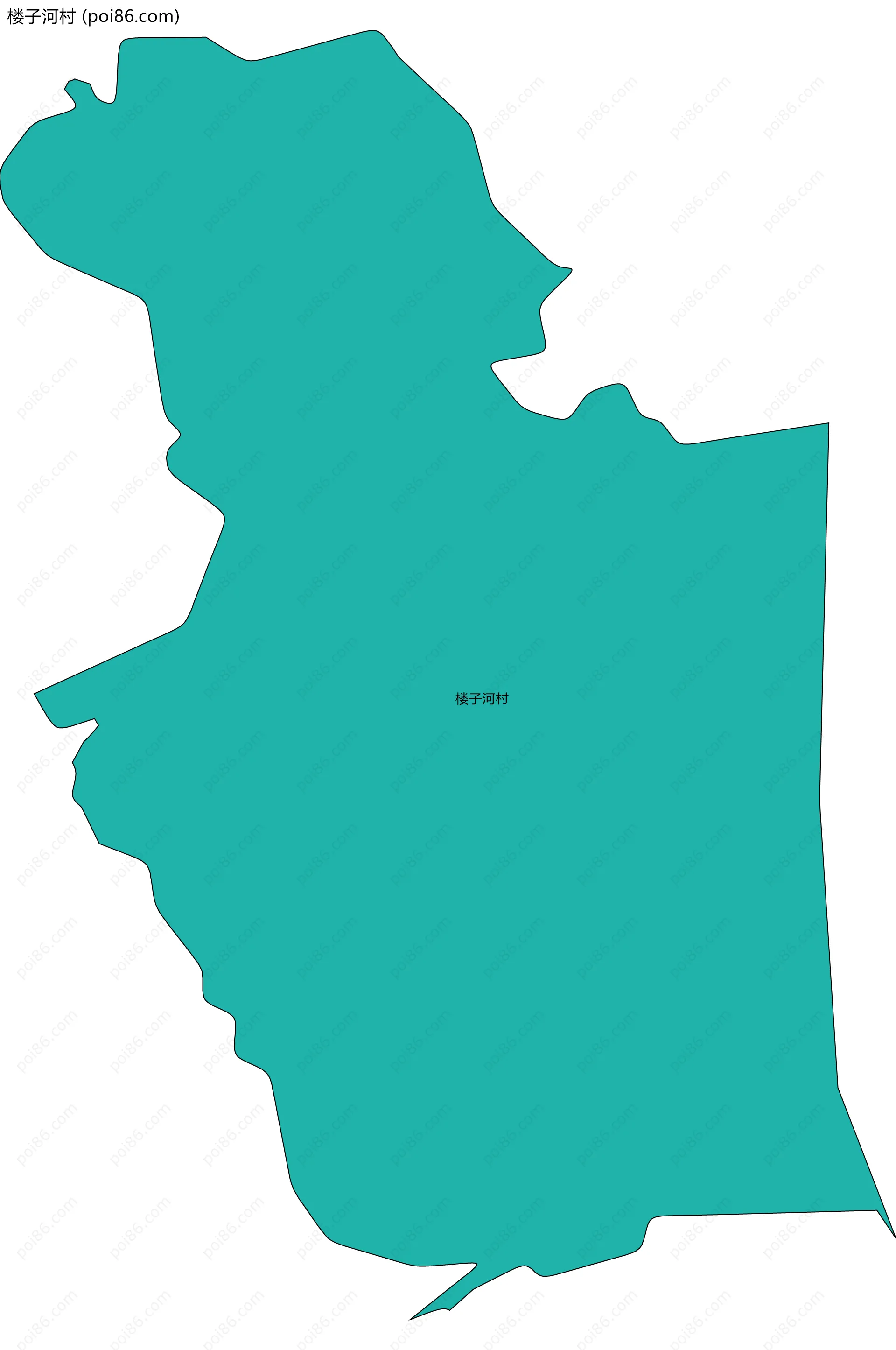 楼子河村边界地图