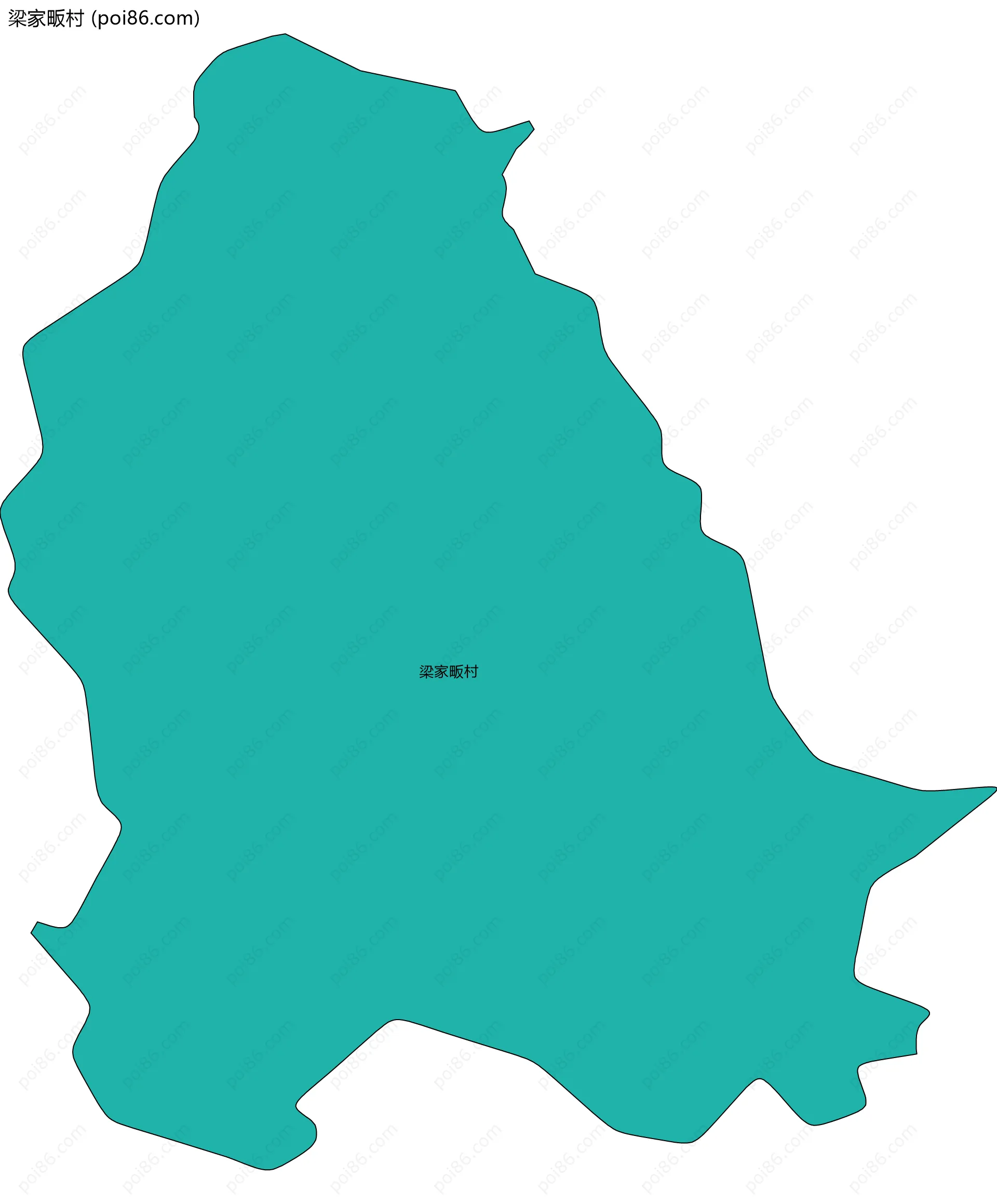 梁家畈村边界地图