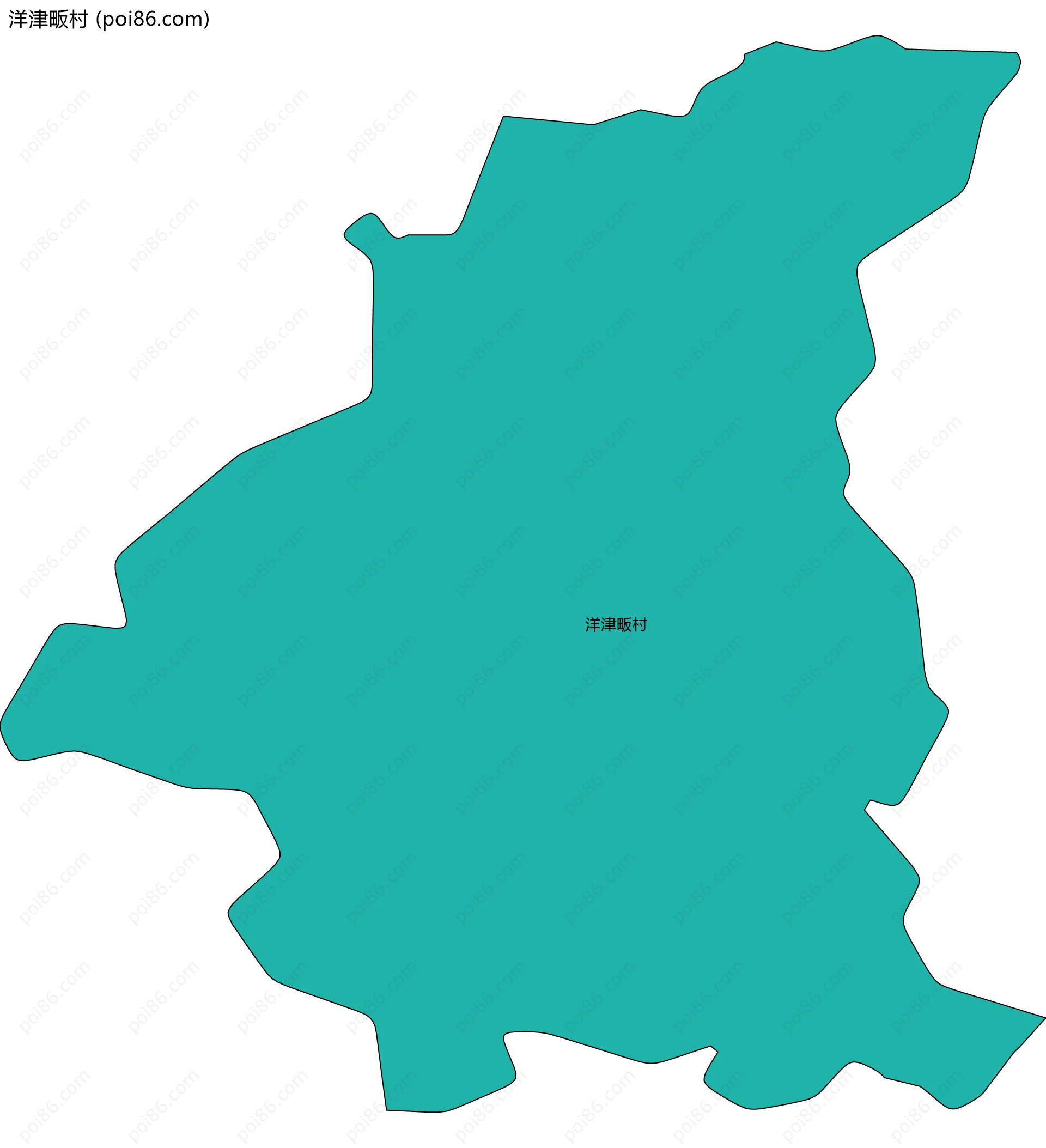 洋津畈村边界地图