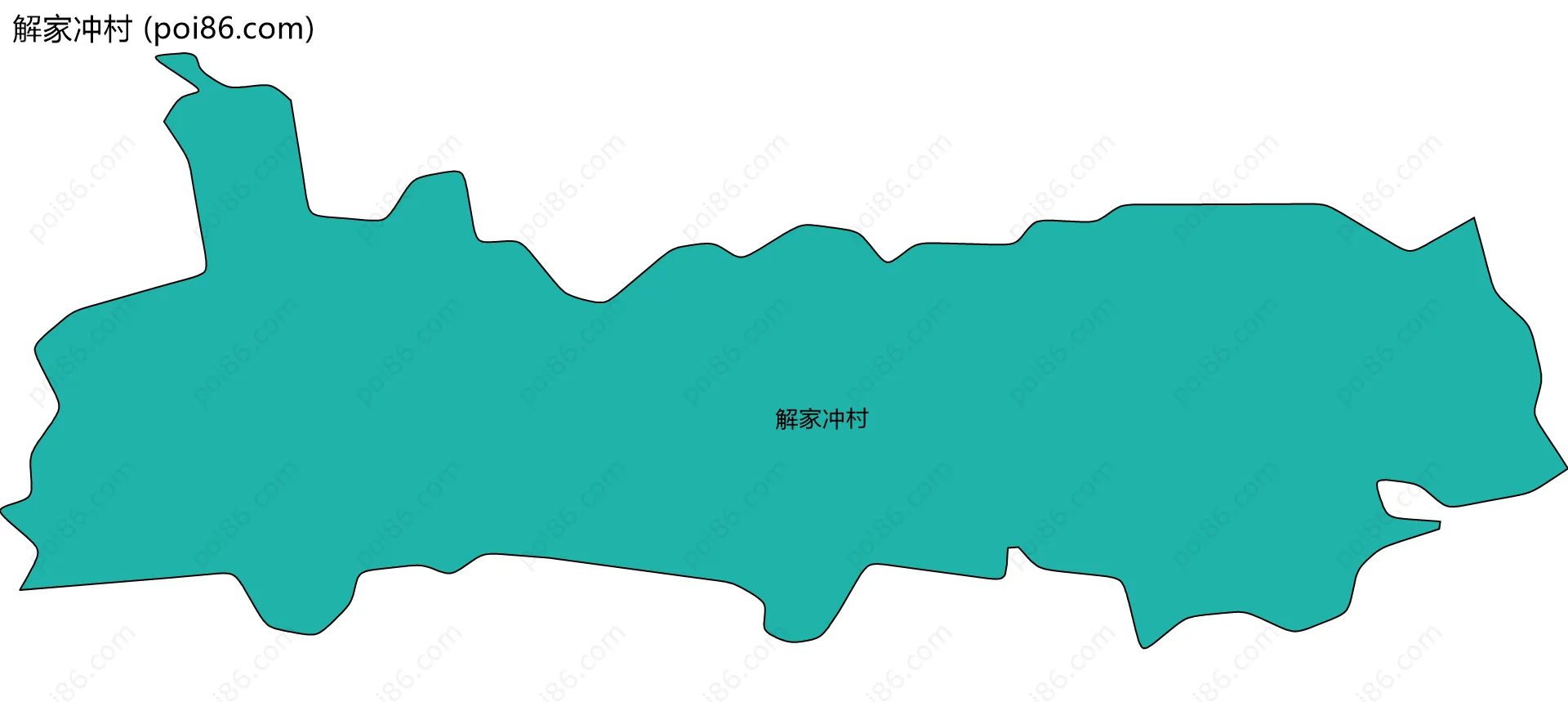 解家冲村边界地图