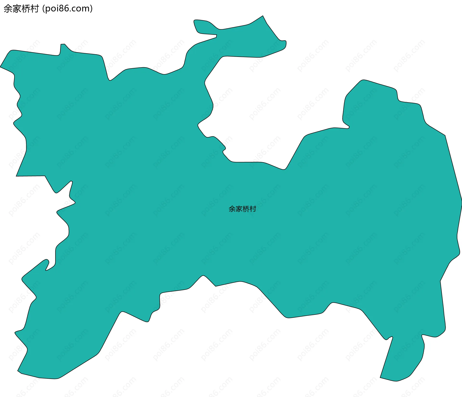 余家桥村边界地图