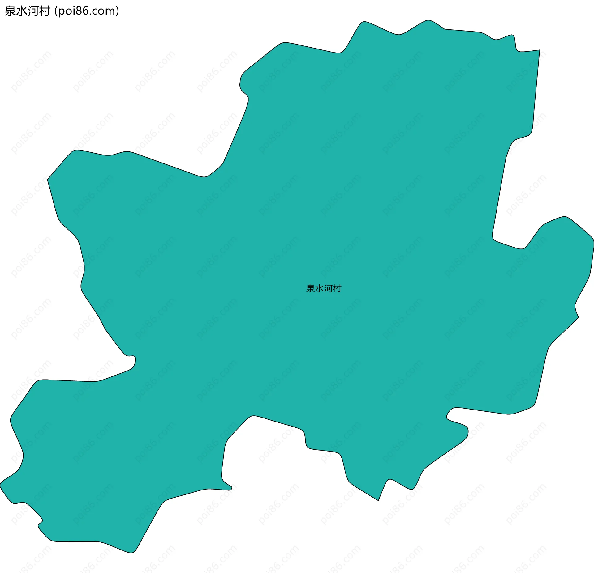 泉水河村边界地图