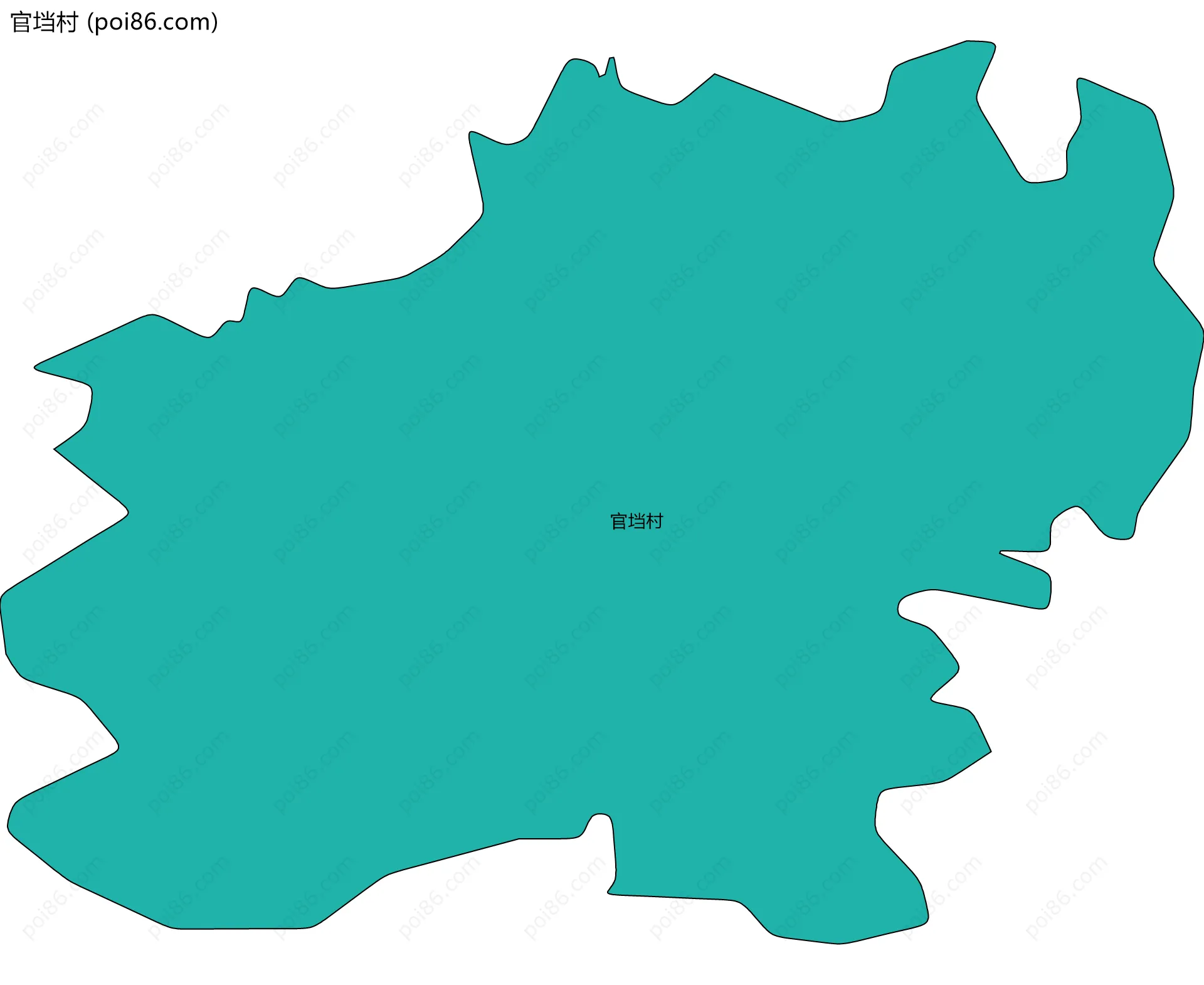 官垱村边界地图