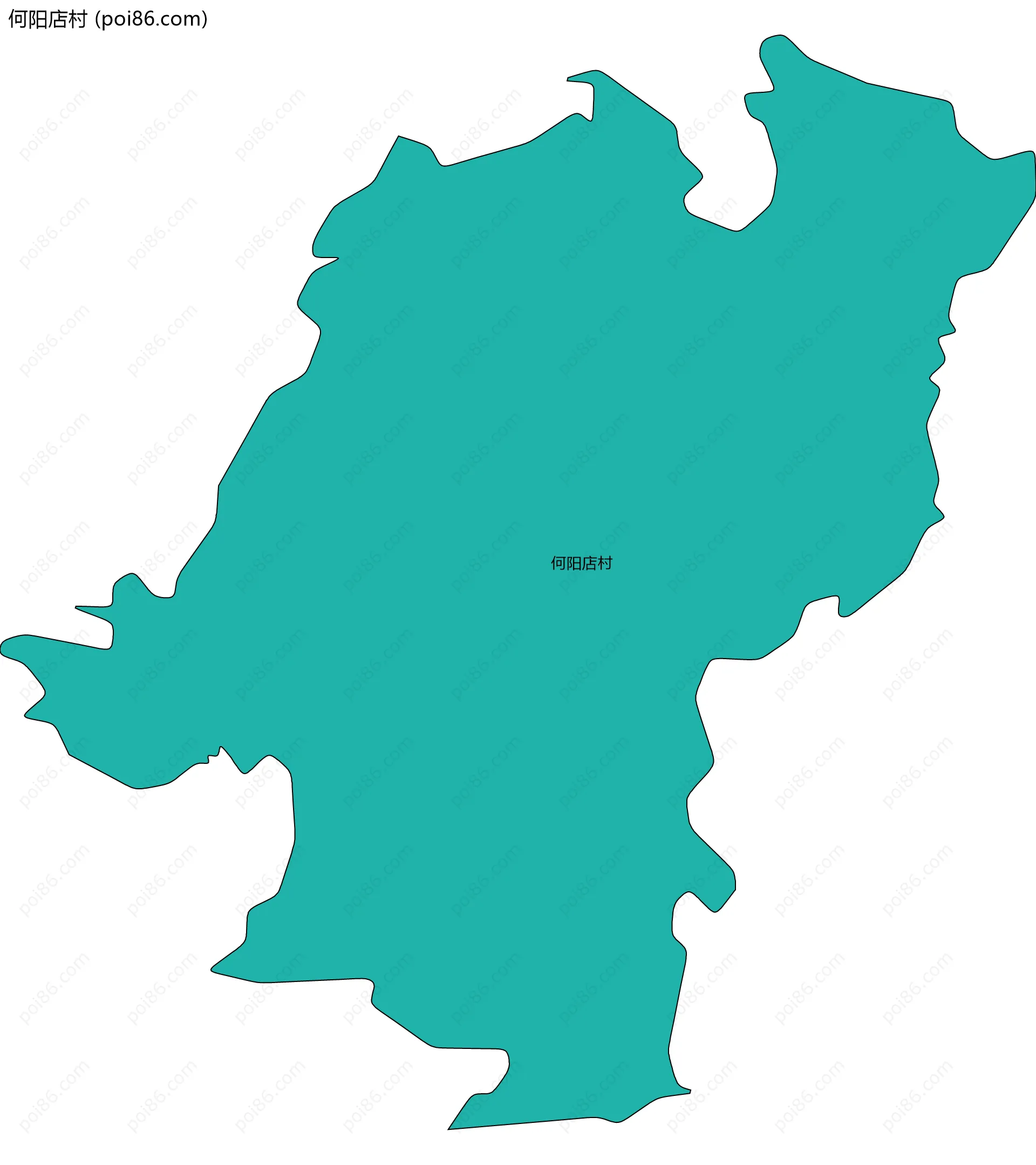 何阳店村边界地图