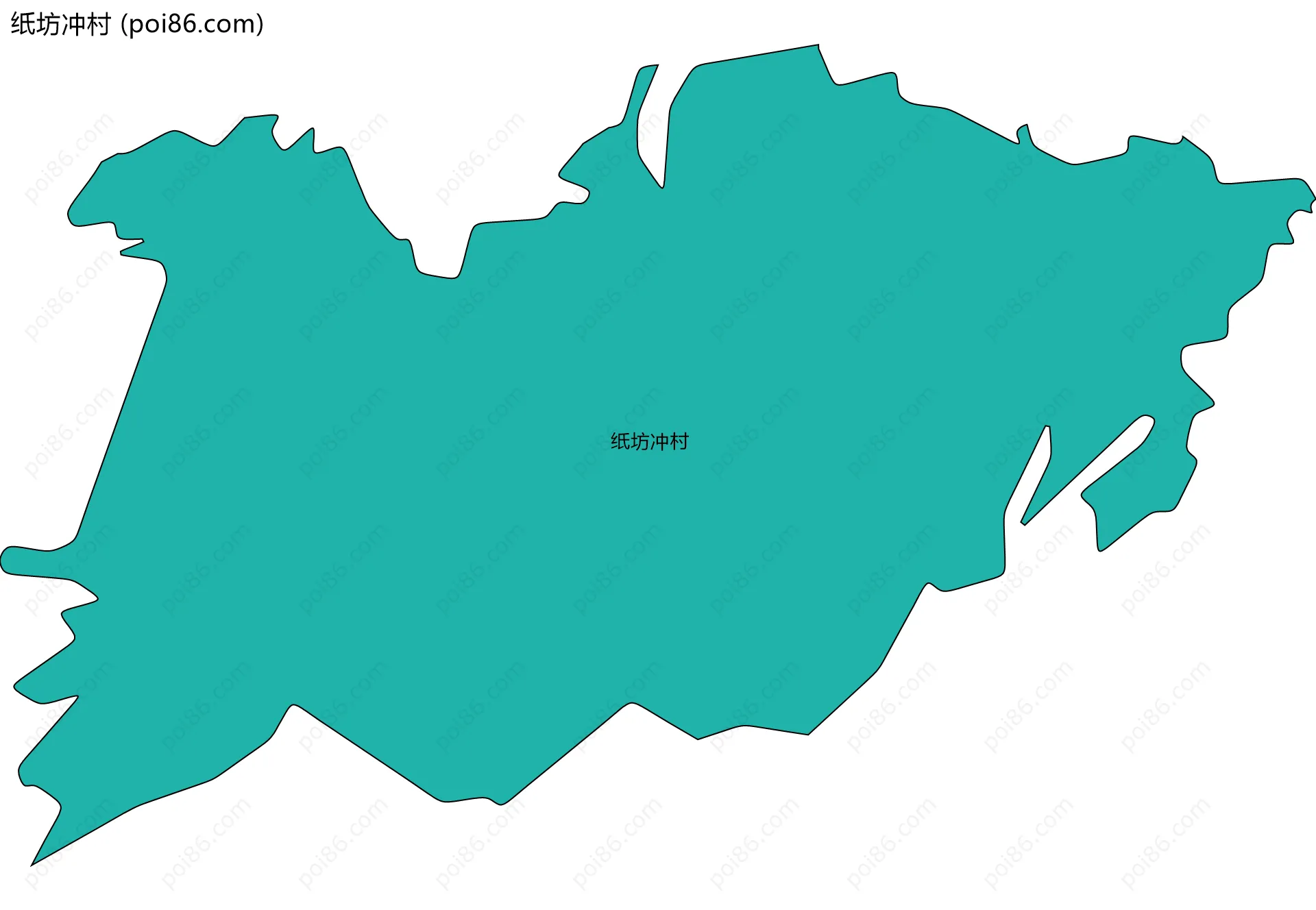 纸坊冲村边界地图