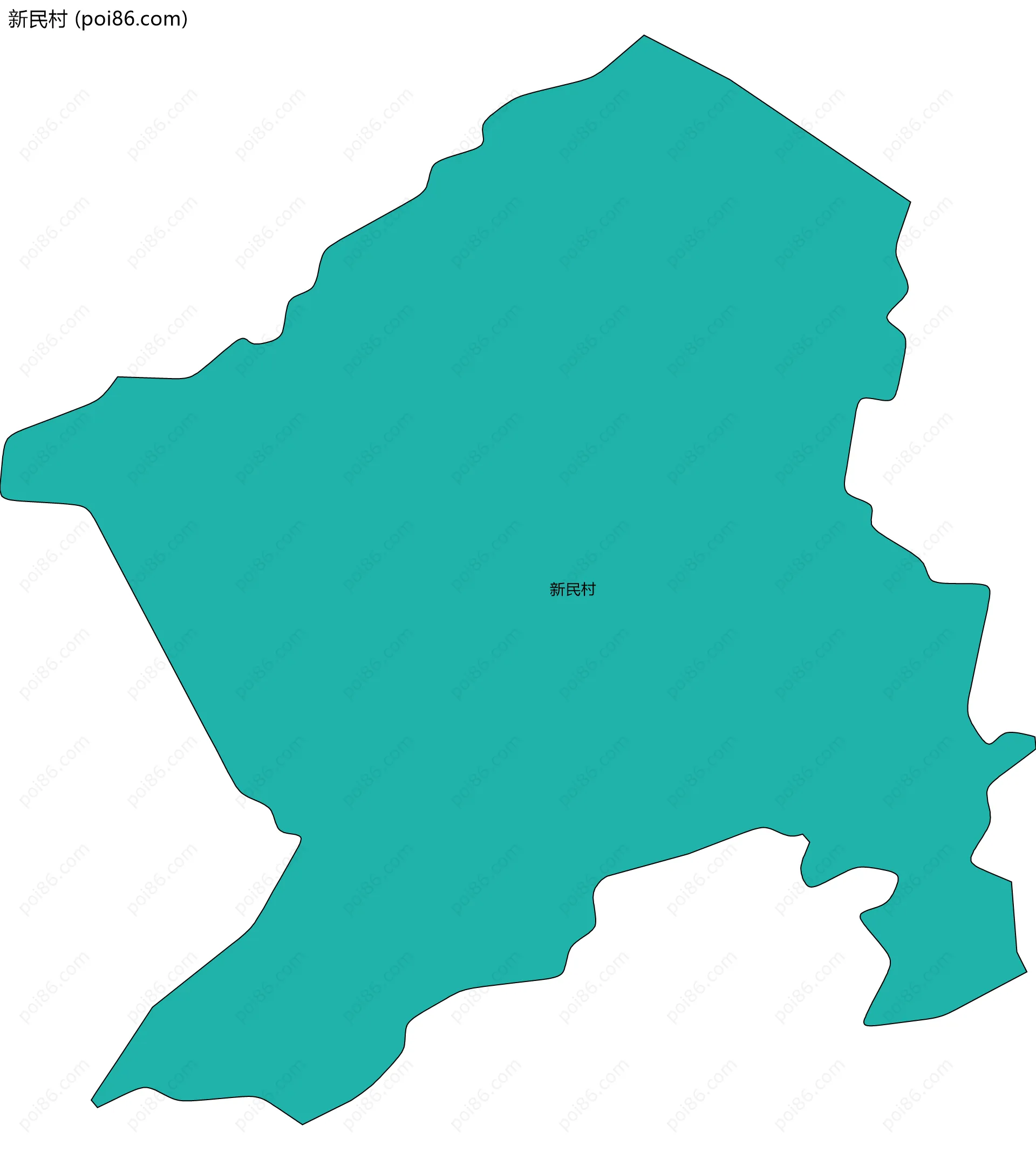 新民村边界地图