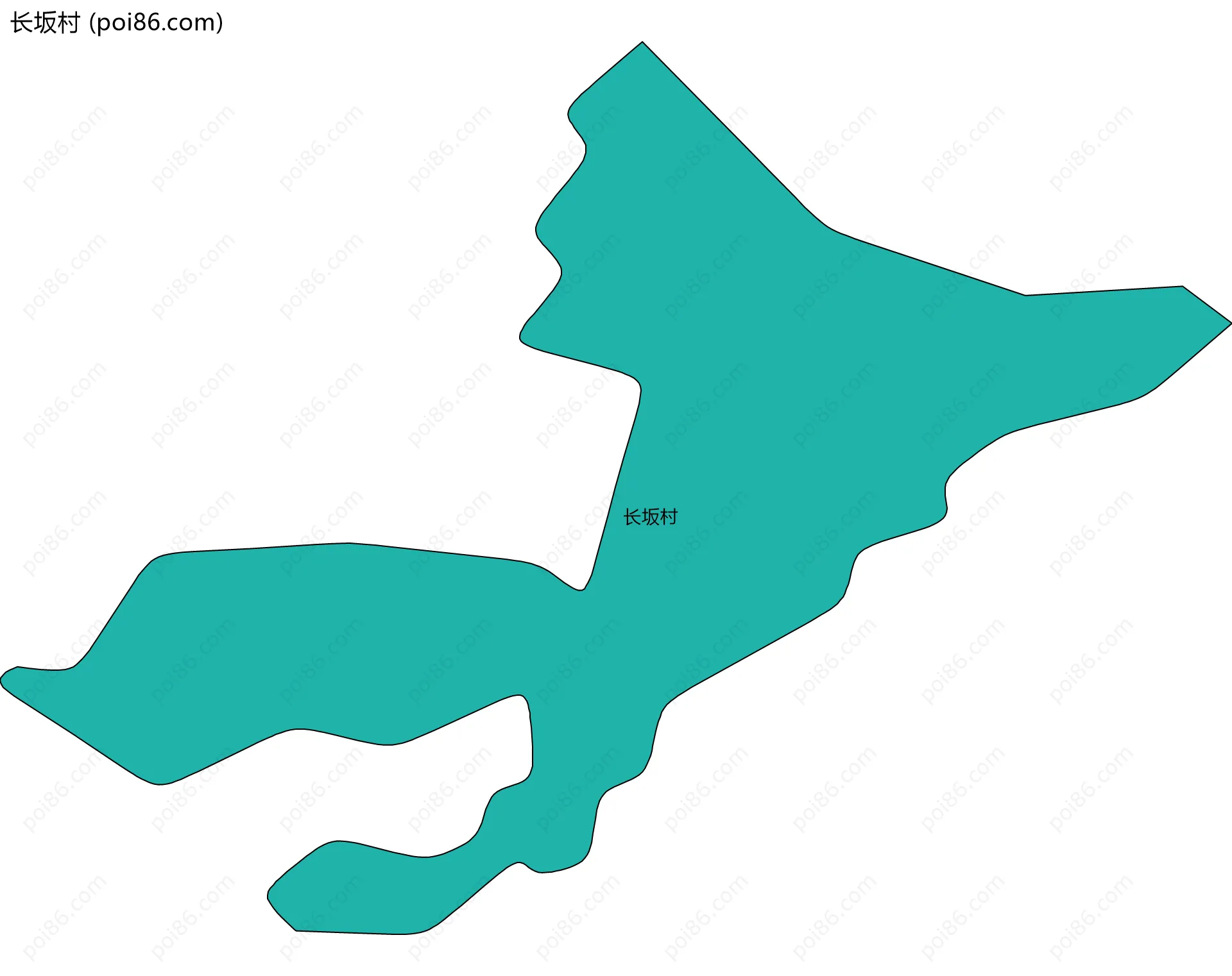 长坂村边界地图