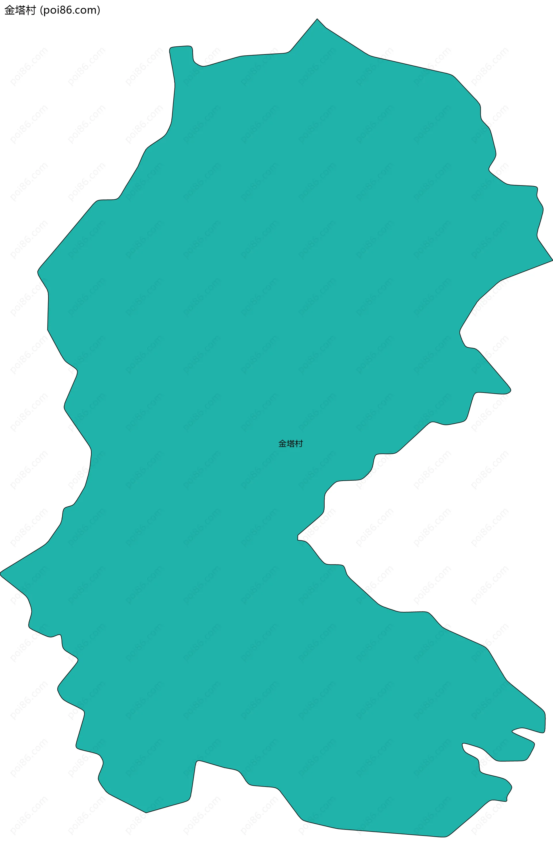 金塔村边界地图