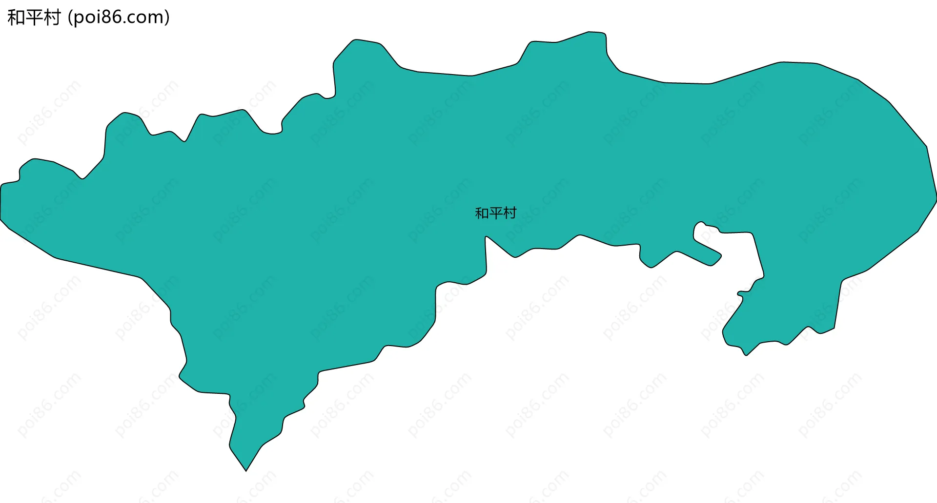 和平村边界地图