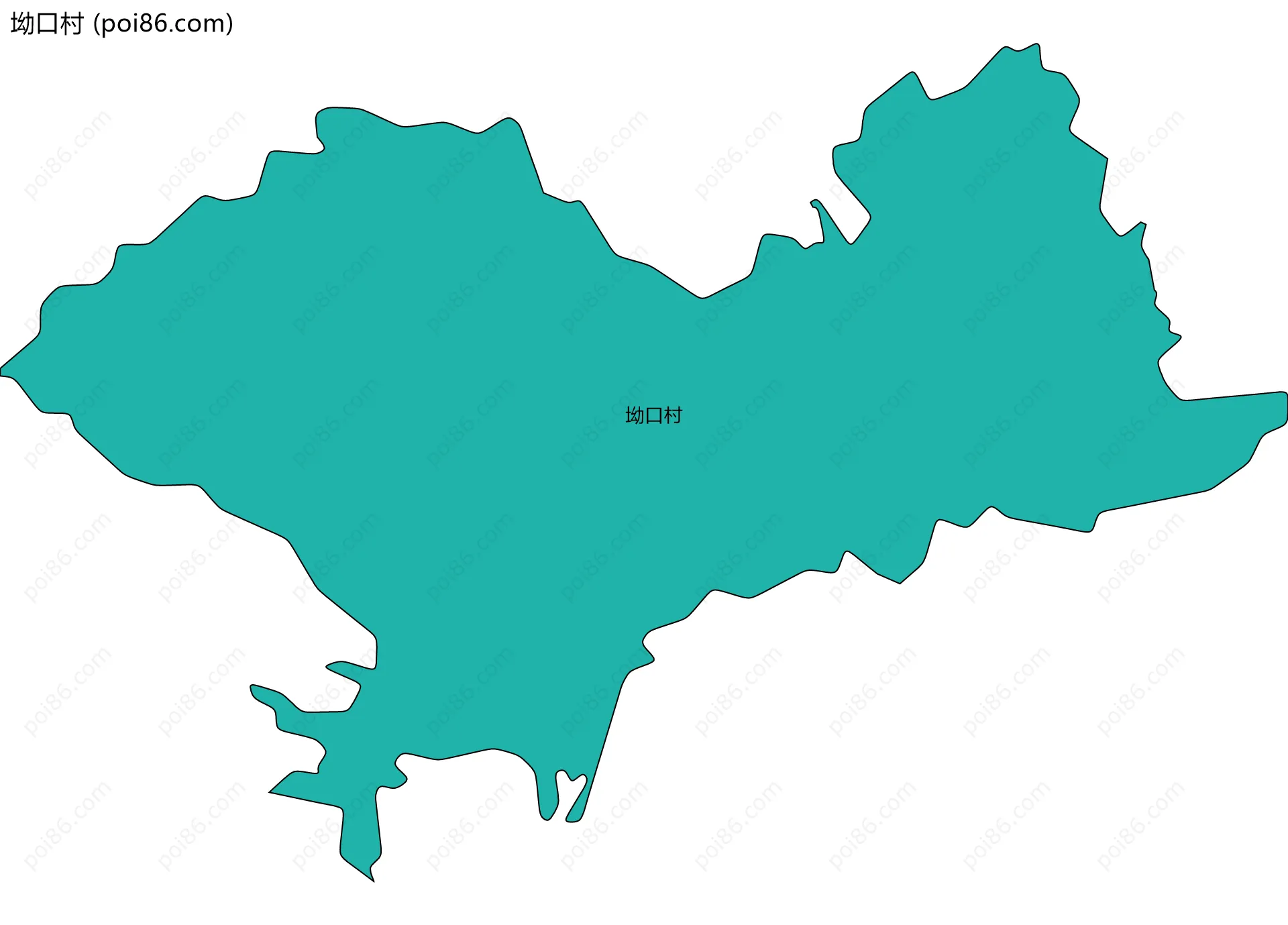 坳口村边界地图