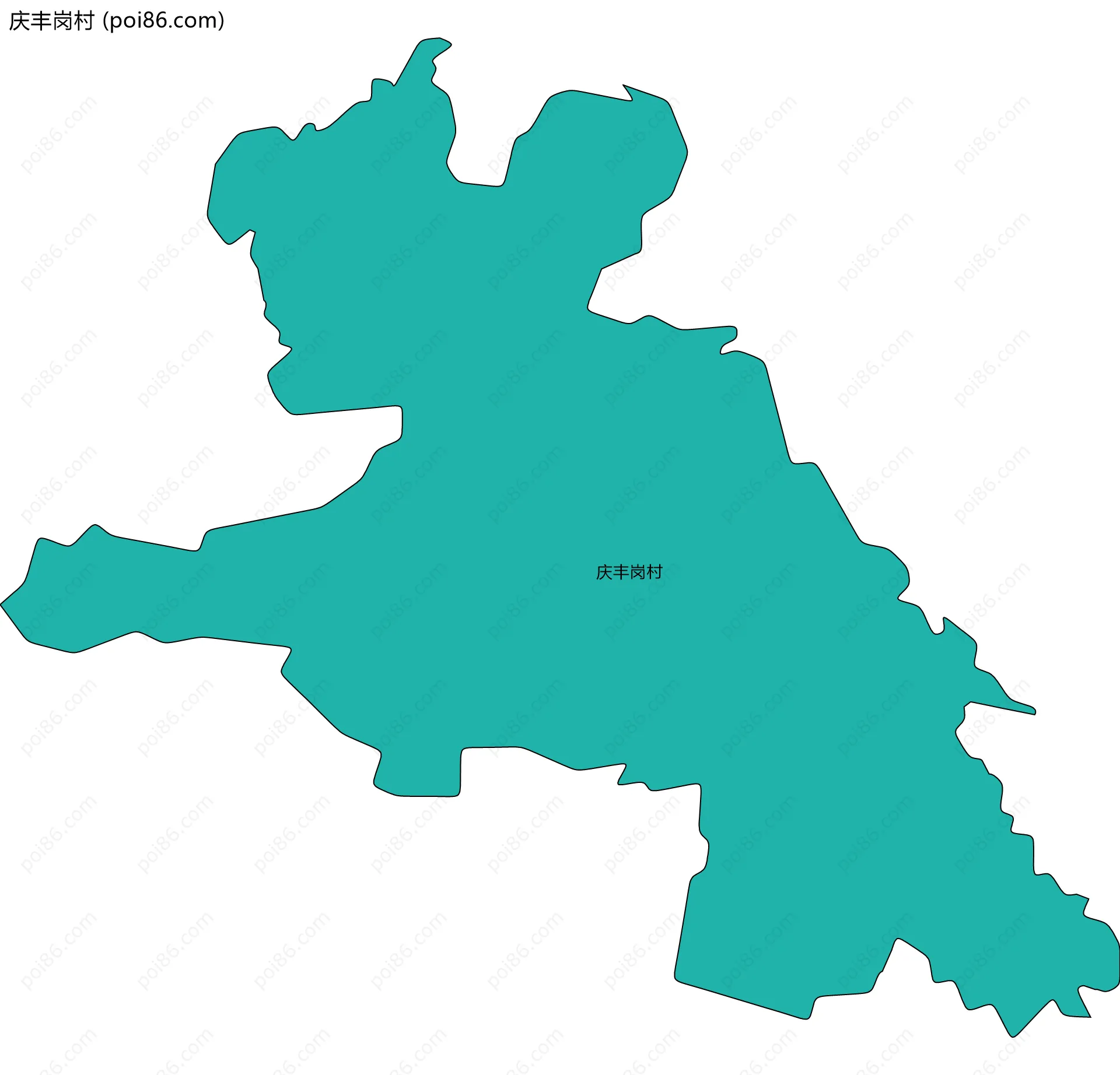 庆丰岗村边界地图