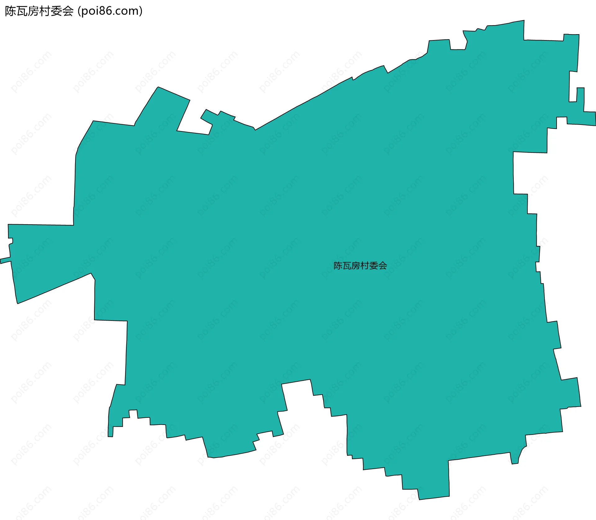 陈瓦房村委会边界地图