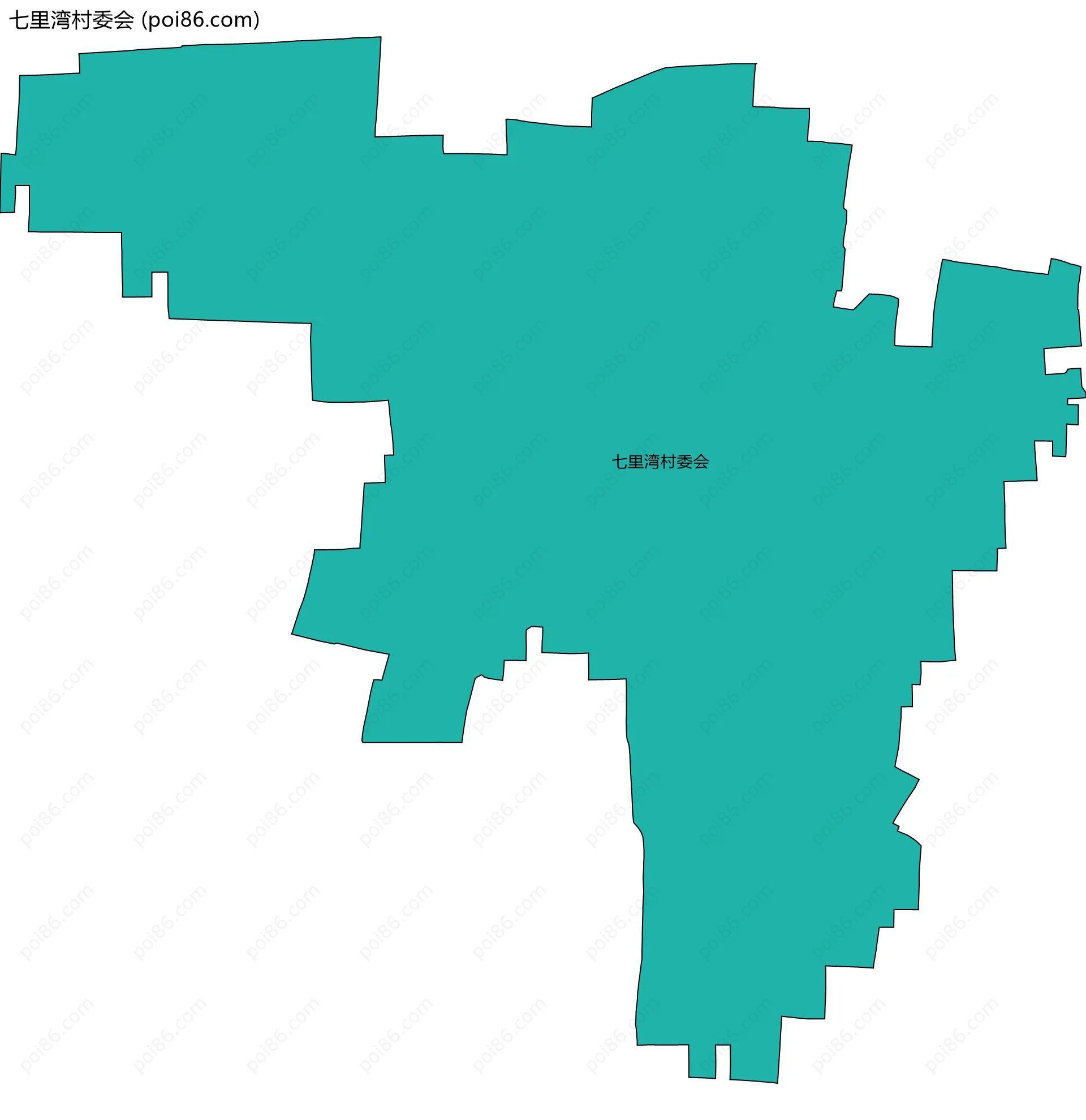 七里湾村委会边界地图