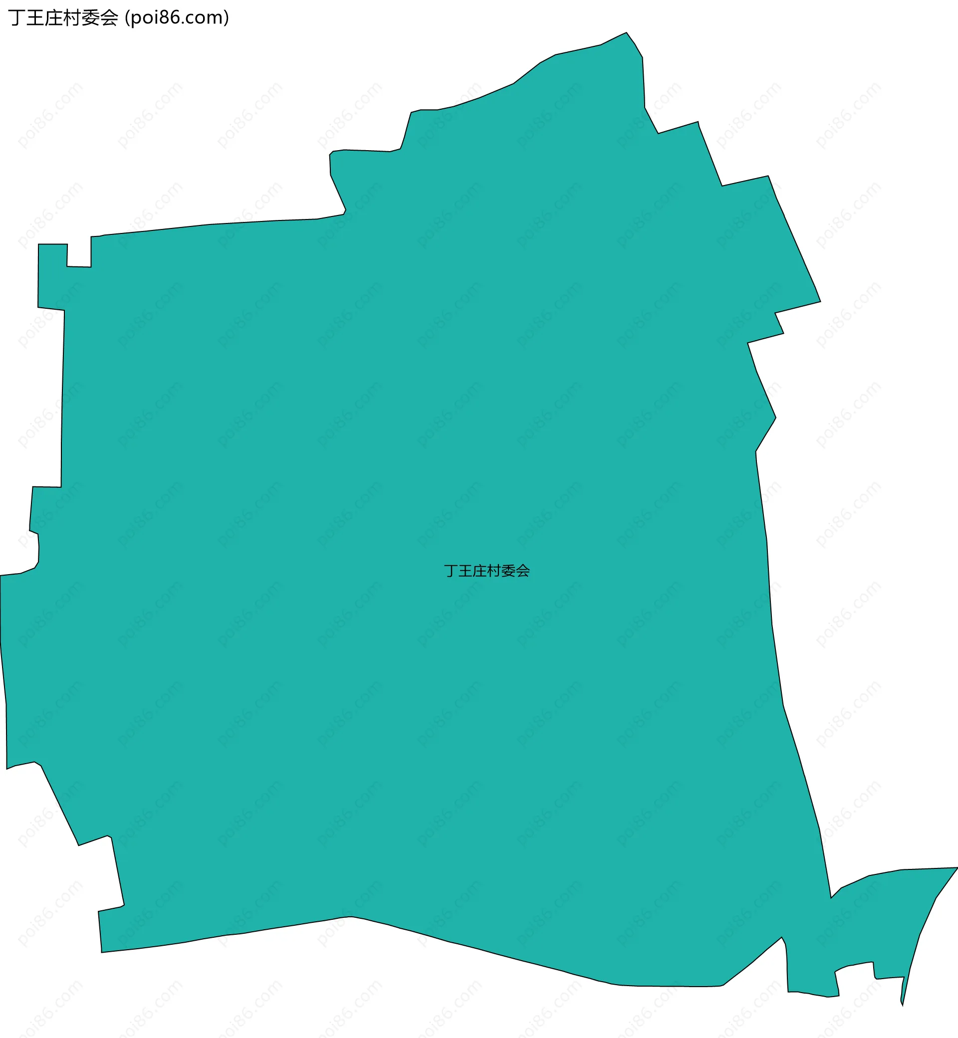 丁王庄村委会边界地图