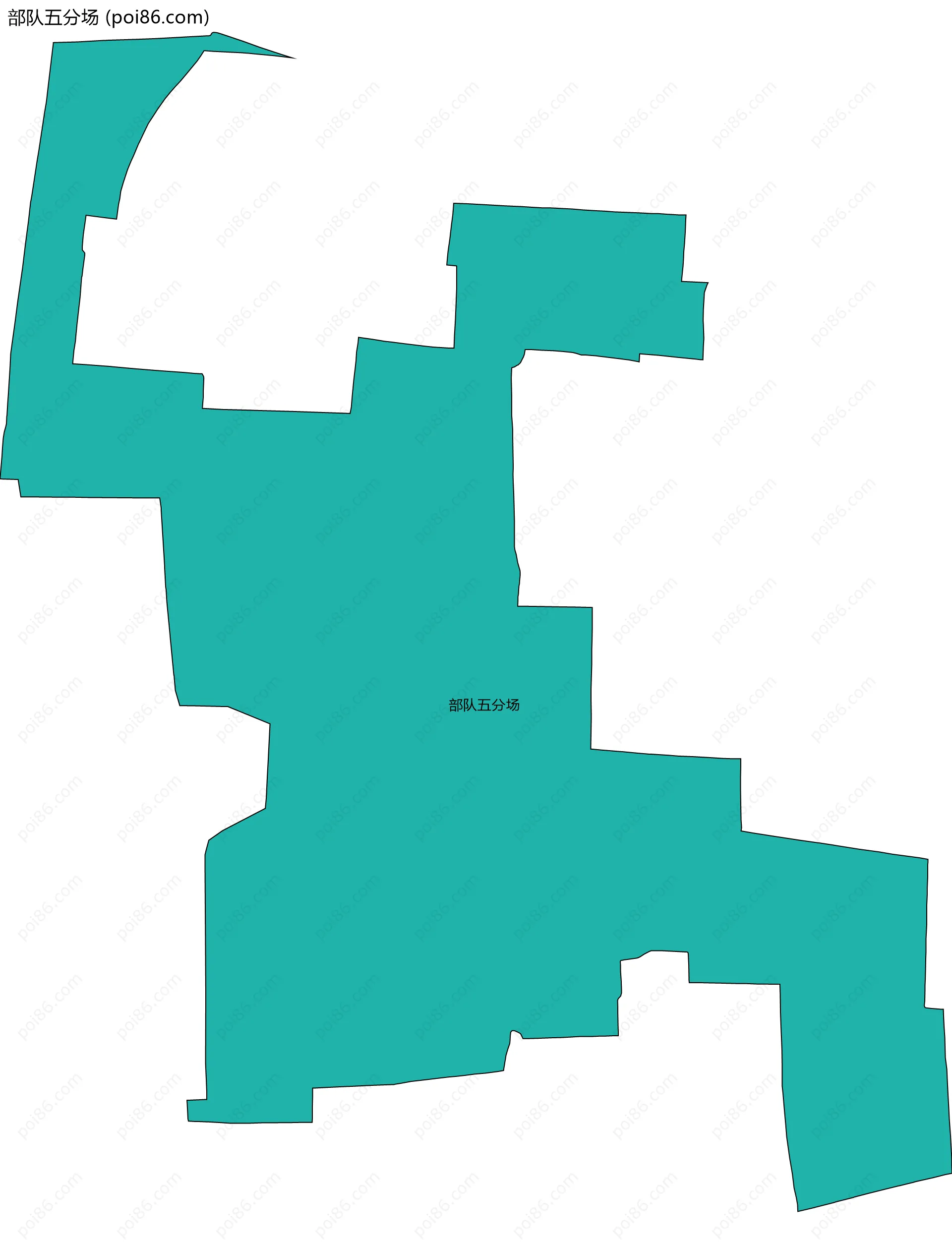 部队五分场边界地图