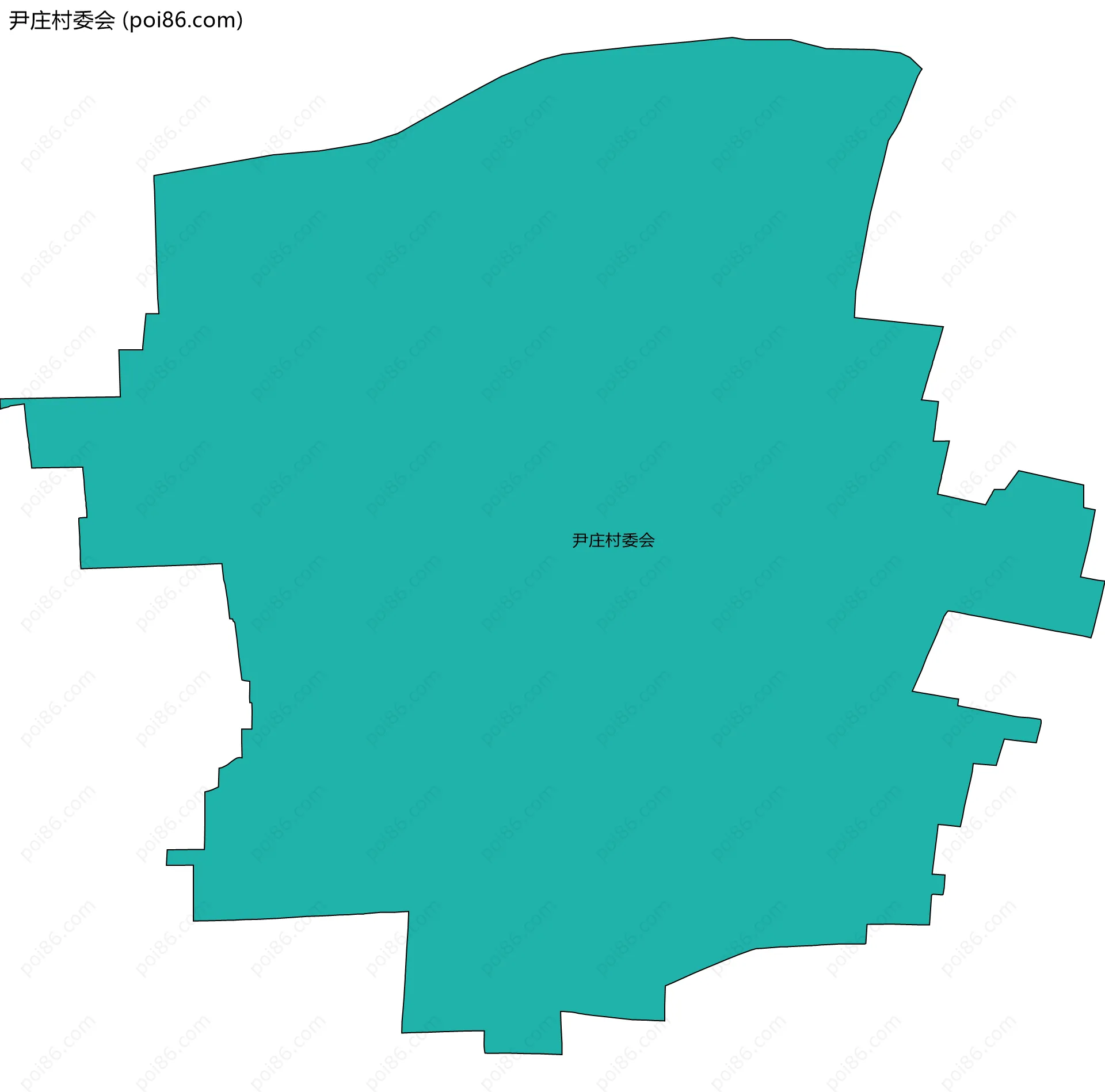 尹庄村委会边界地图