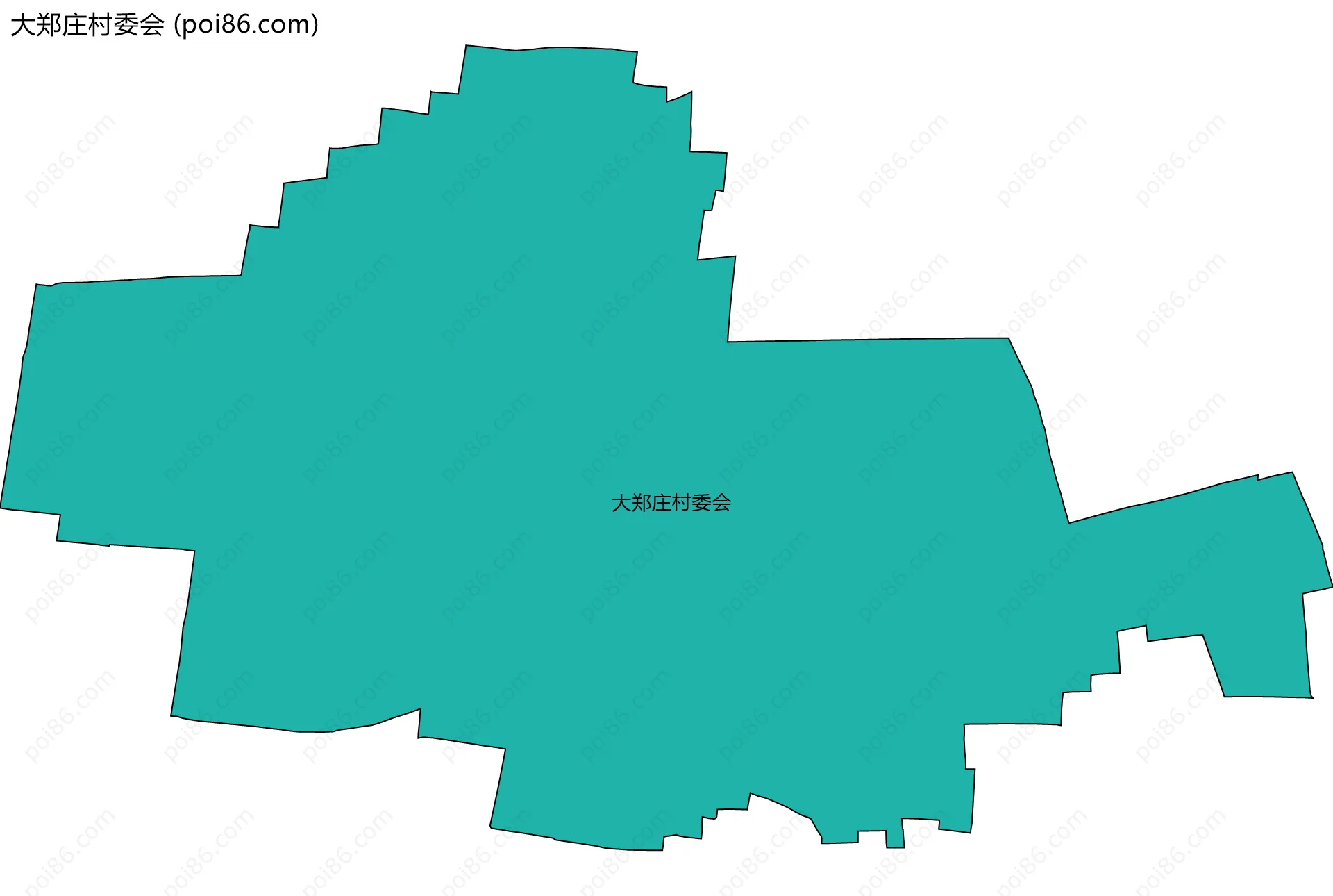 大郑庄村委会边界地图