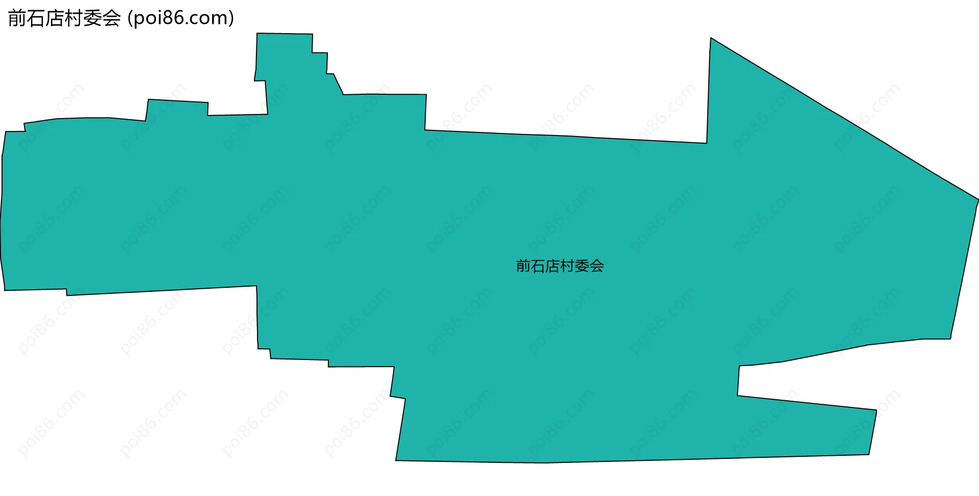 前石店村委会边界地图