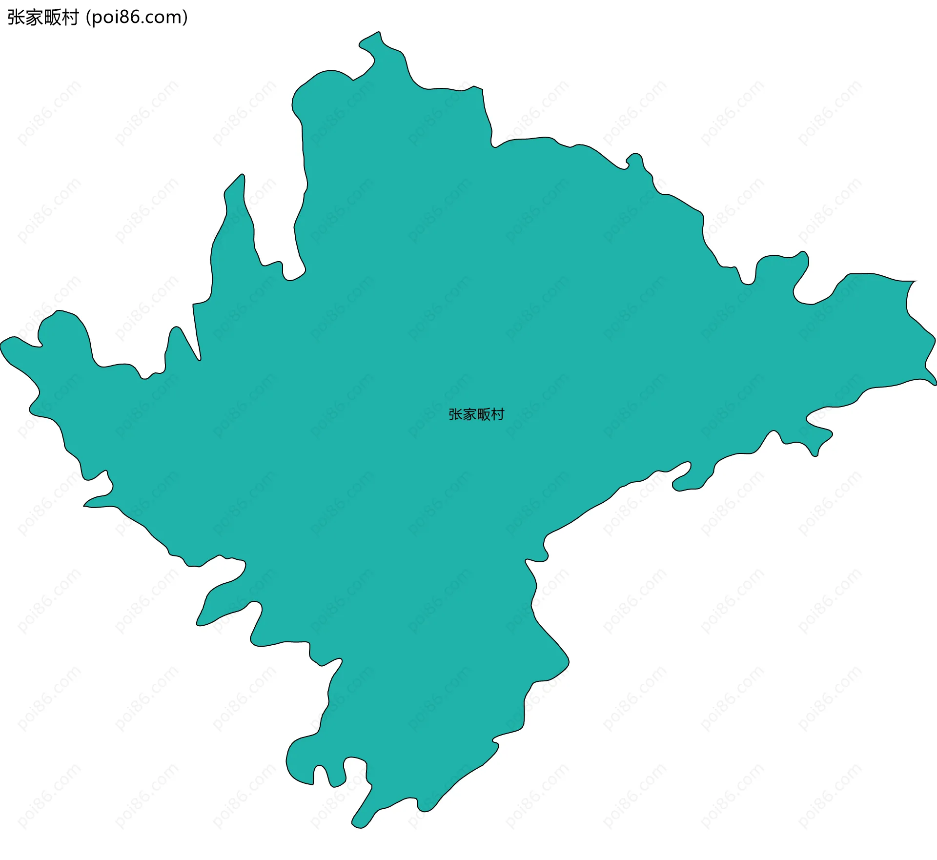 张家畈村边界地图