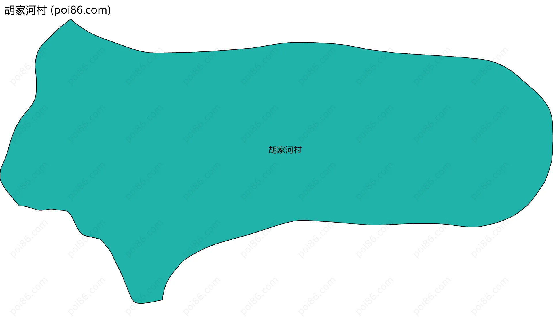 胡家河村边界地图