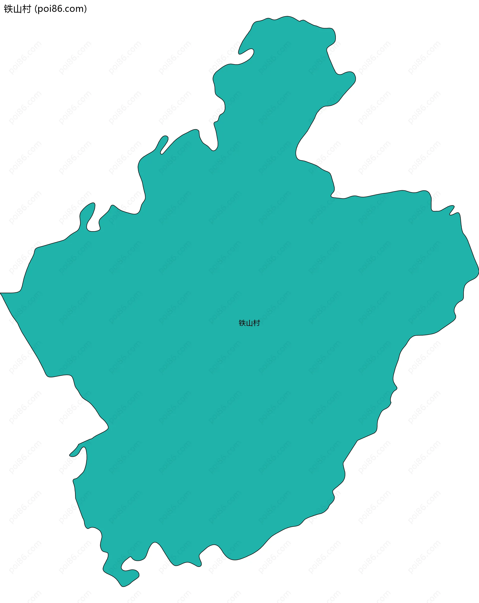 铁山村边界地图