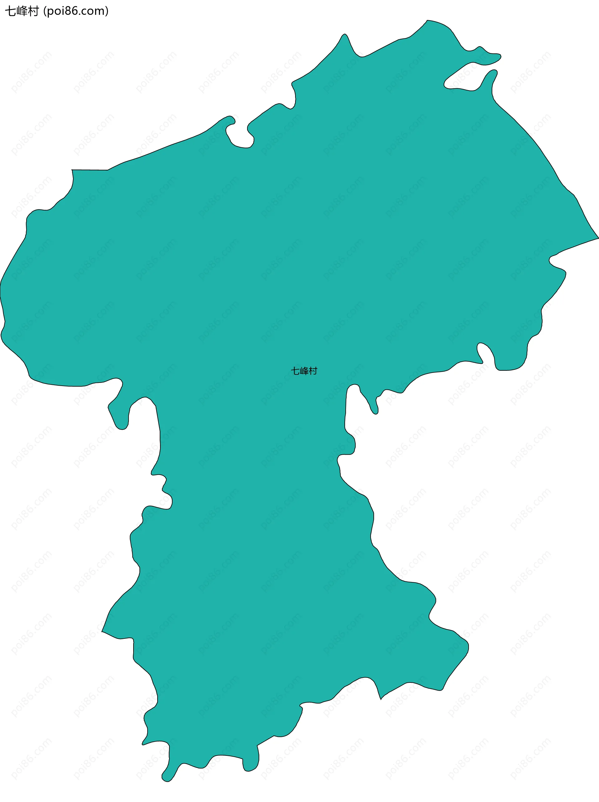 七峰村边界地图