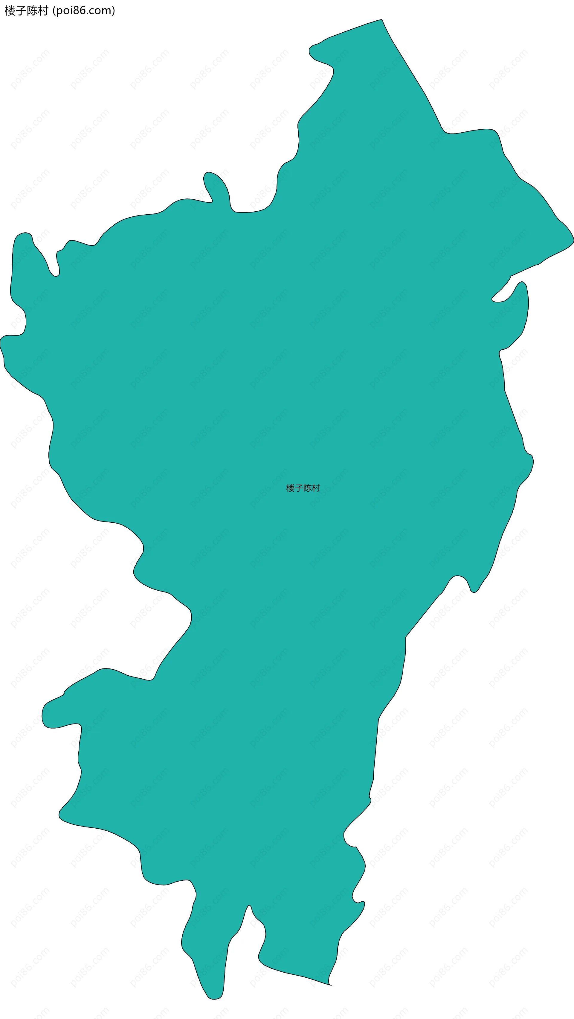 楼子陈村边界地图