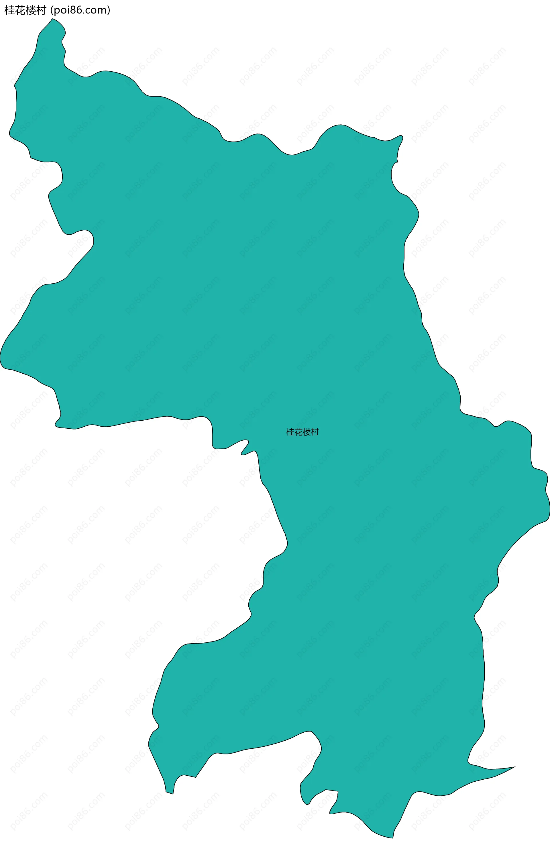 桂花楼村边界地图