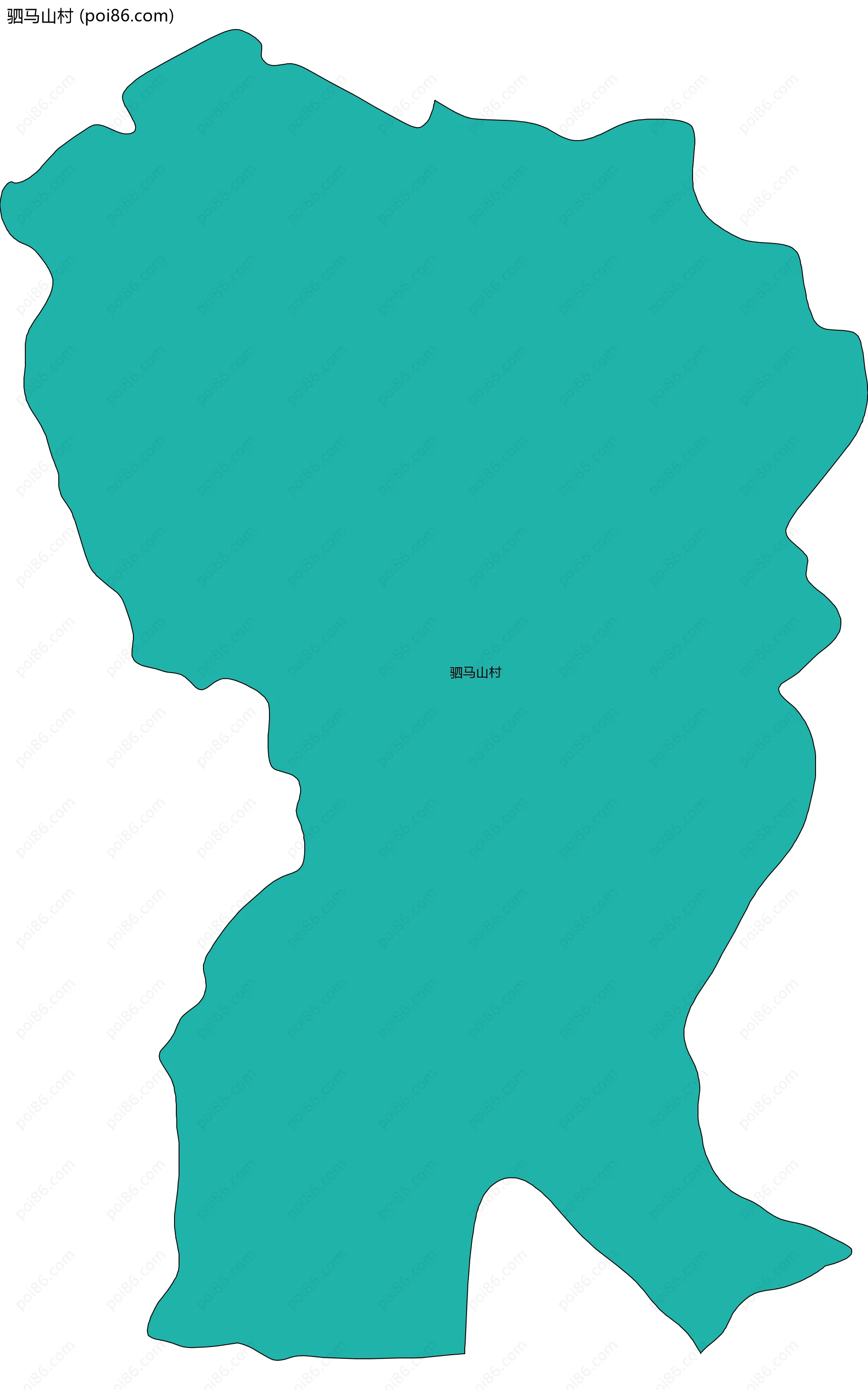 驷马山村边界地图