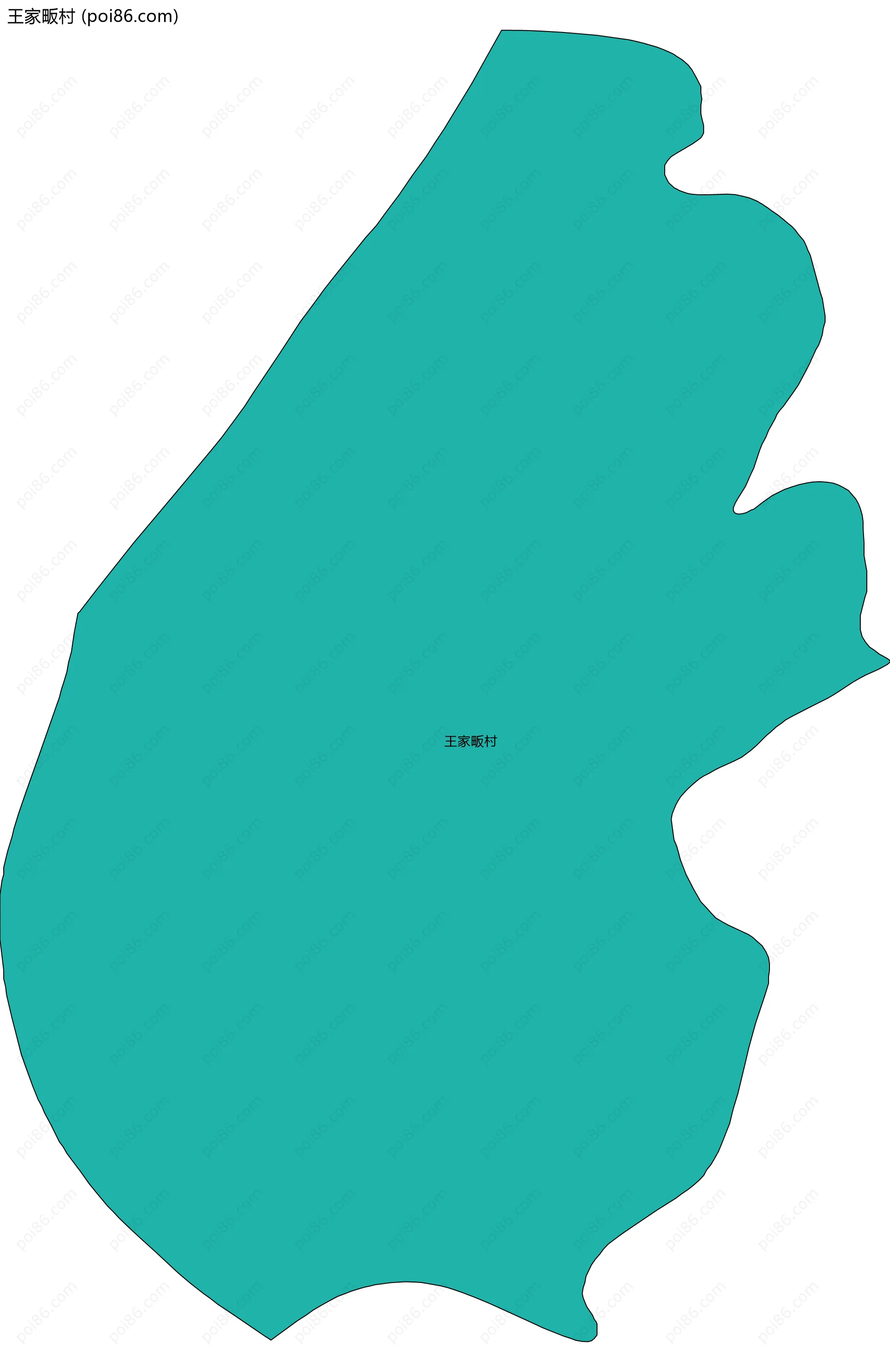 王家畈村边界地图