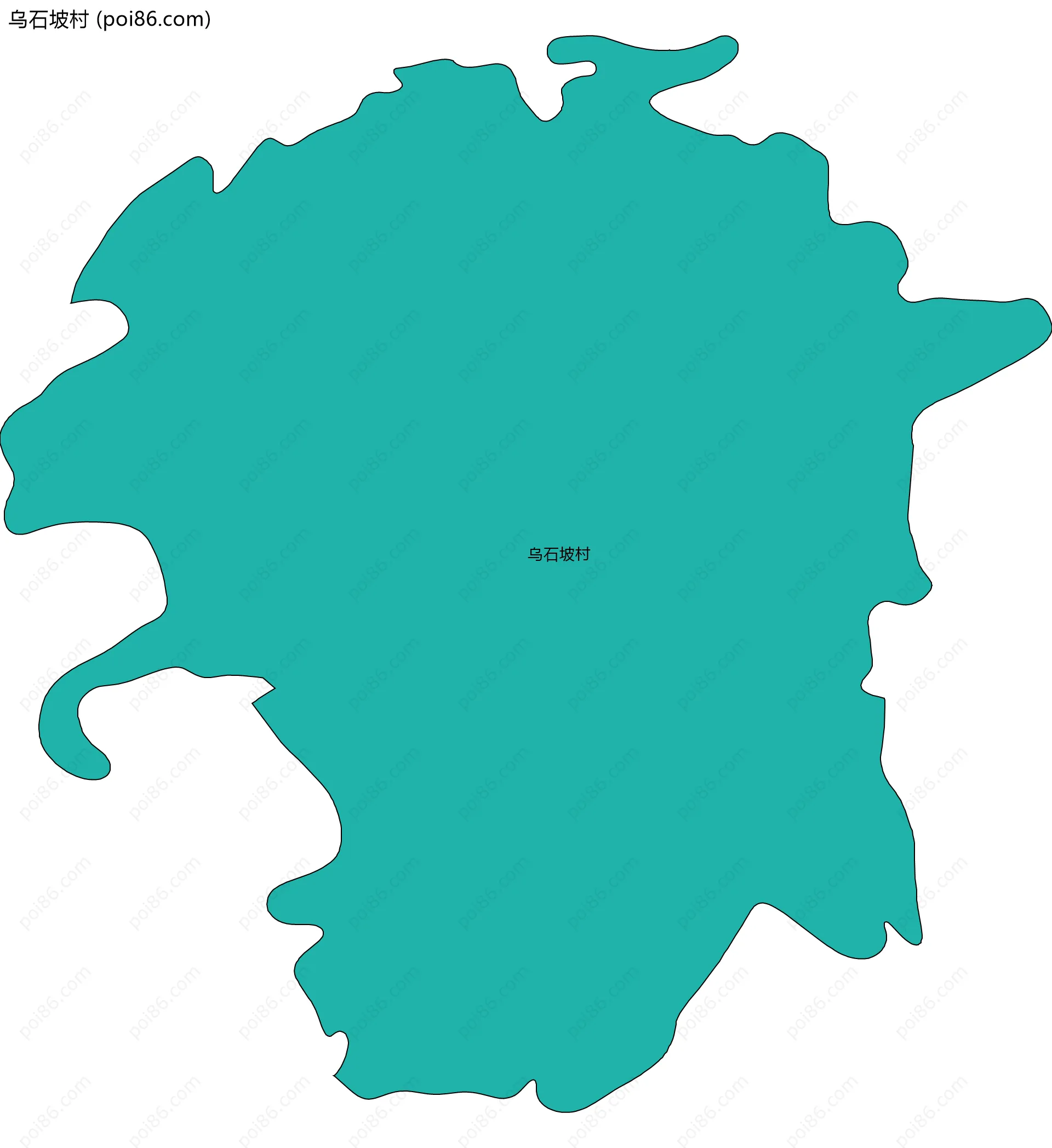 乌石坡村边界地图