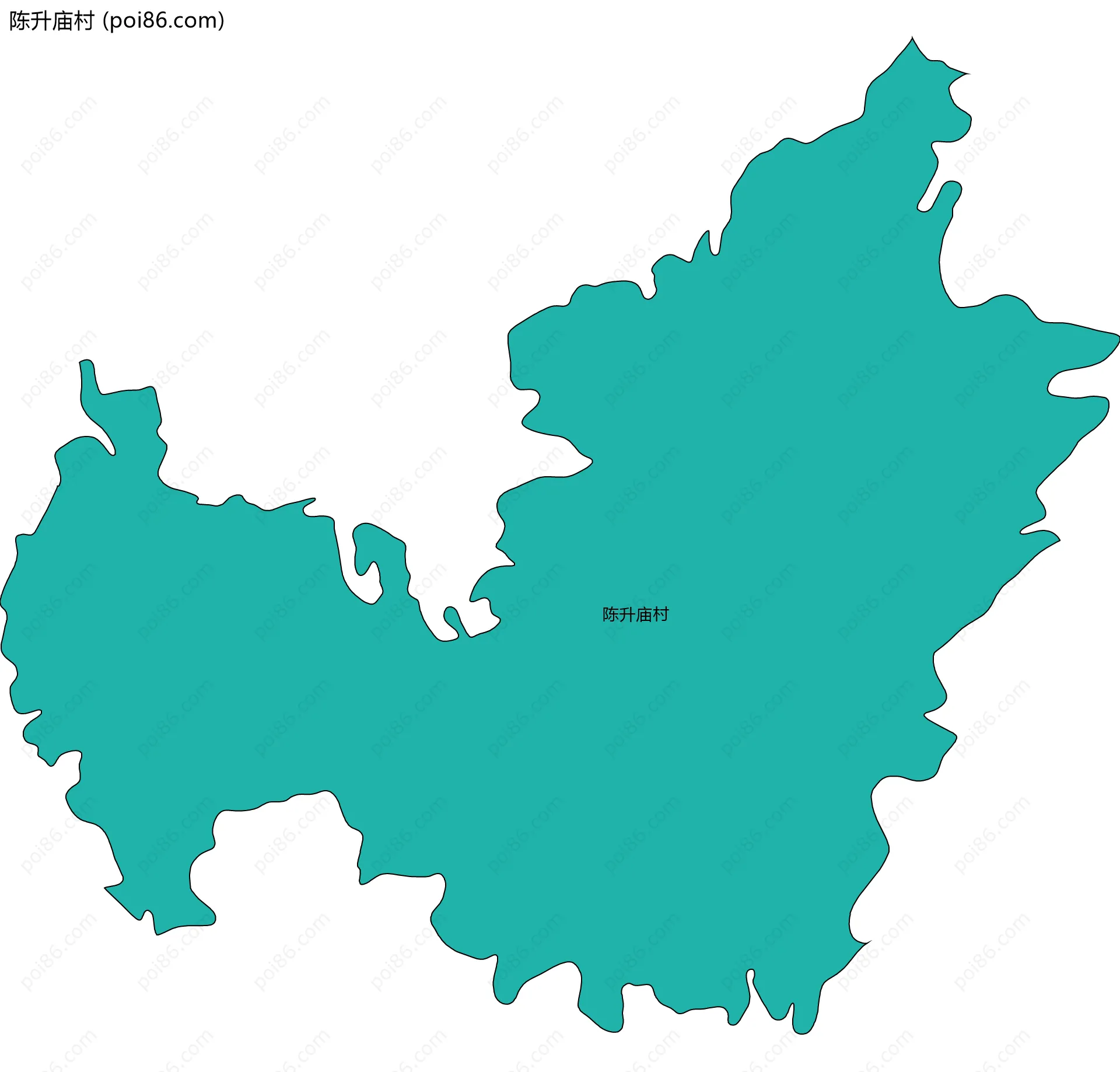 陈升庙村边界地图