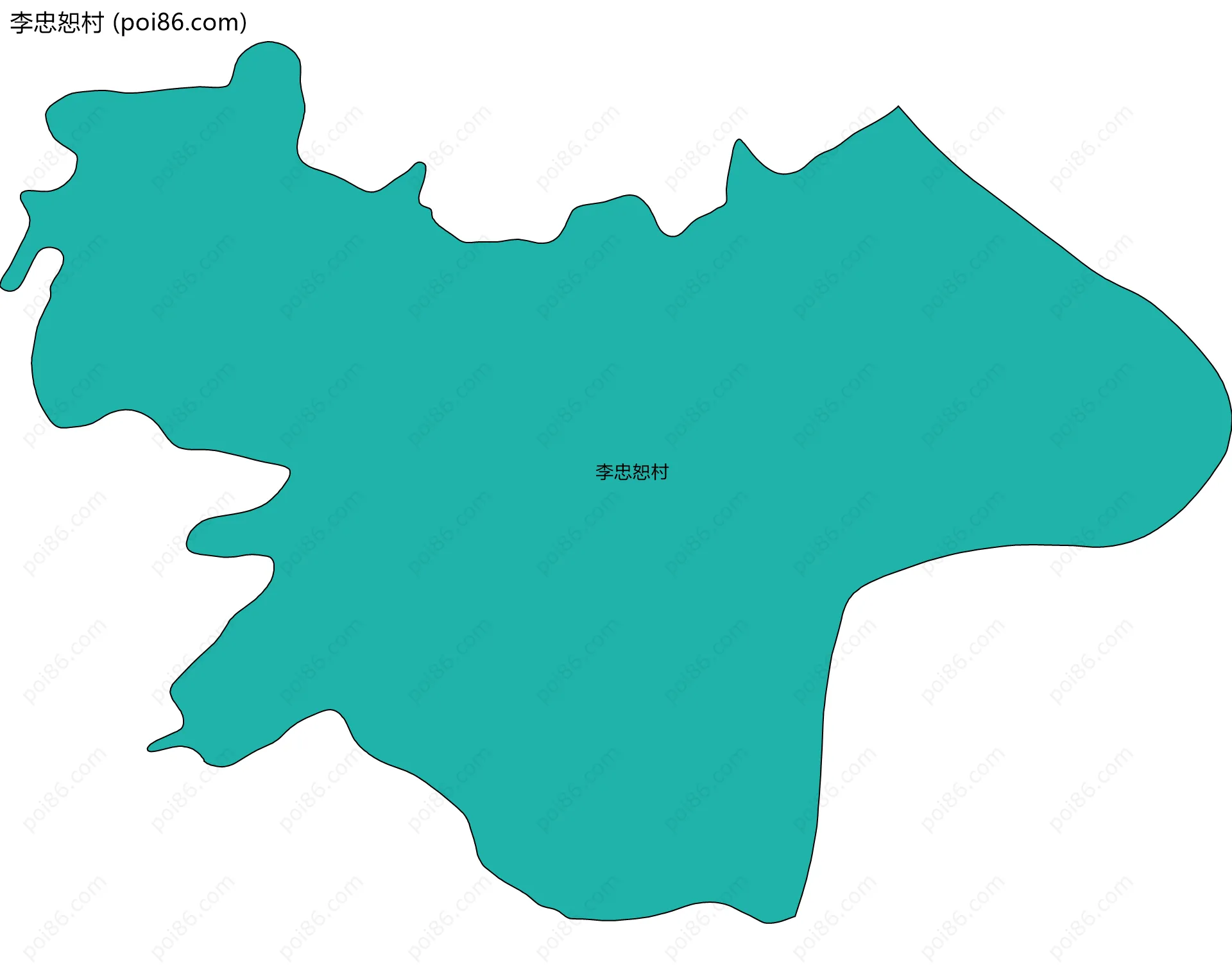 李忠恕村边界地图