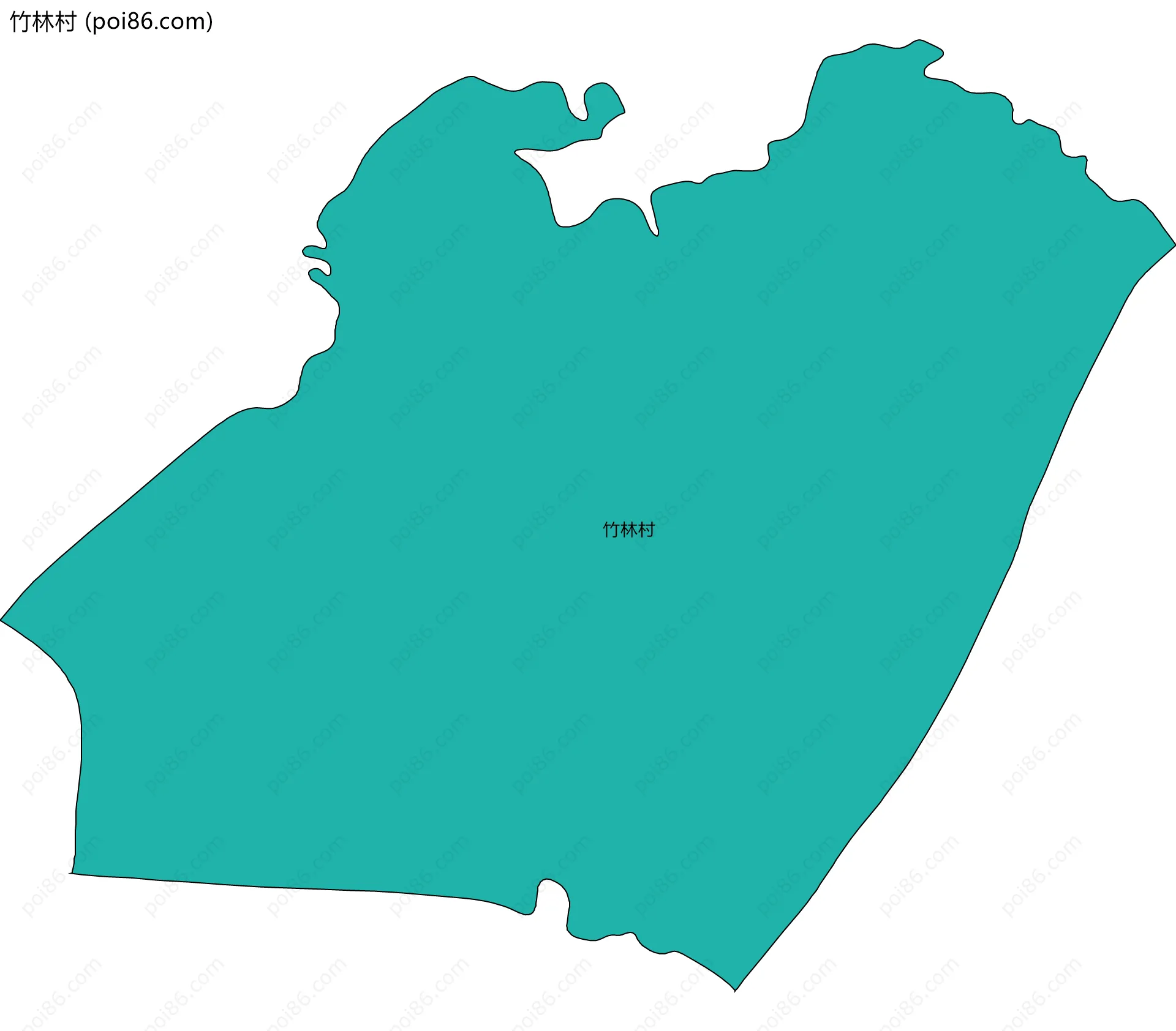 竹林村边界地图