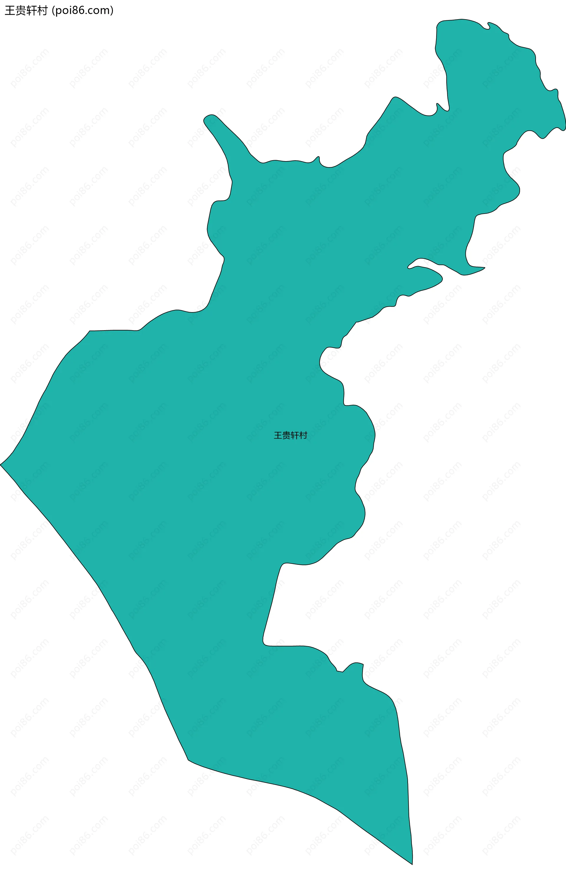 王贵轩村边界地图