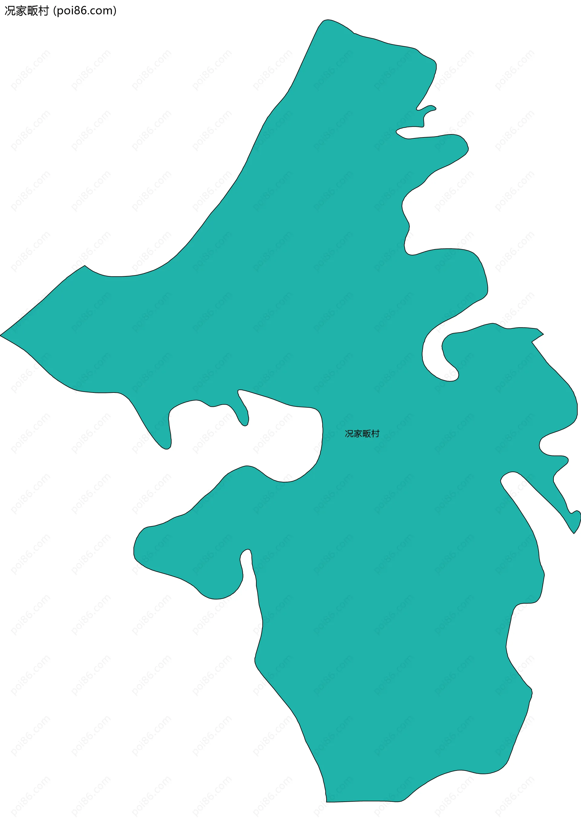 况家畈村边界地图