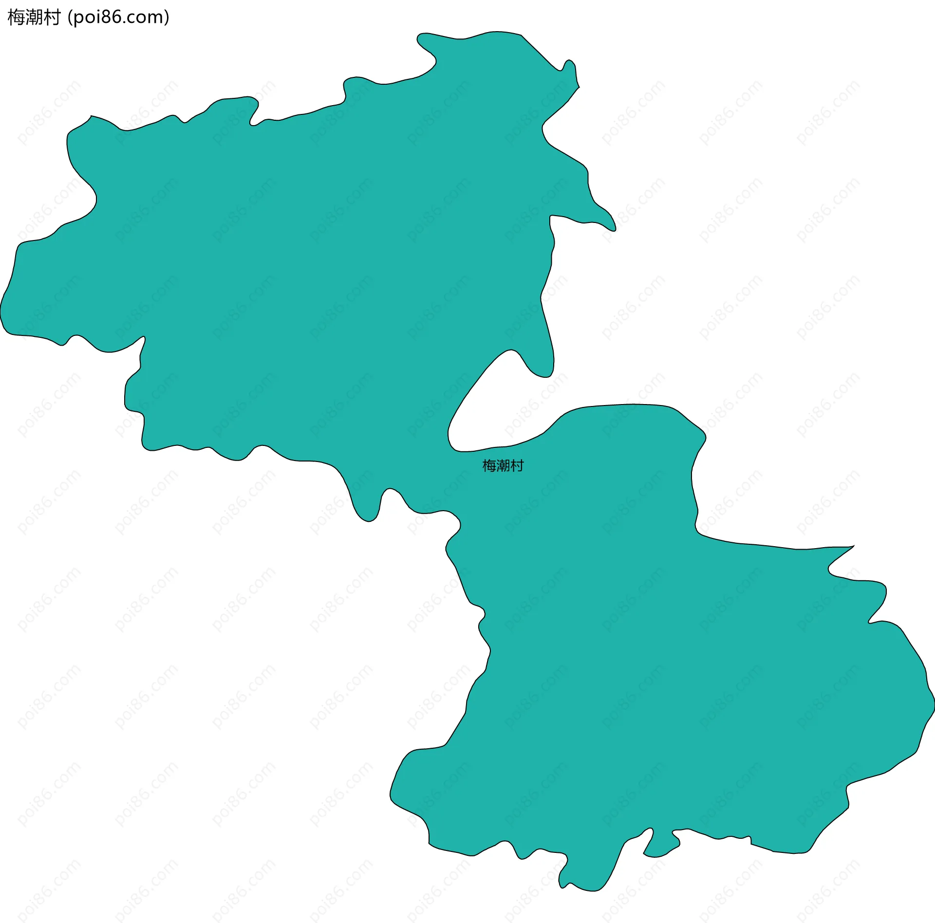 梅潮村边界地图