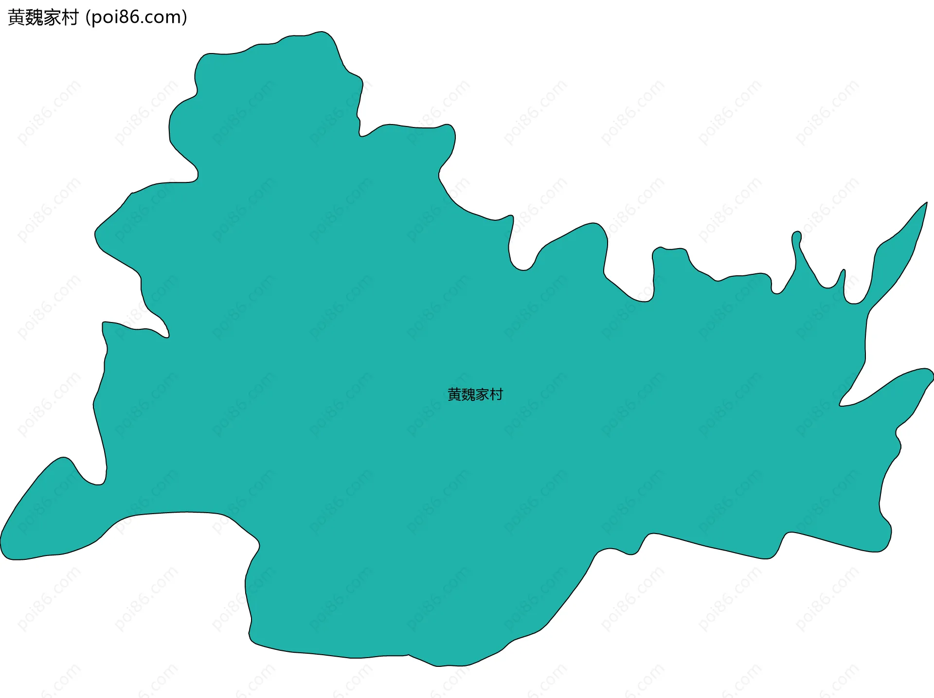 黄魏家村边界地图