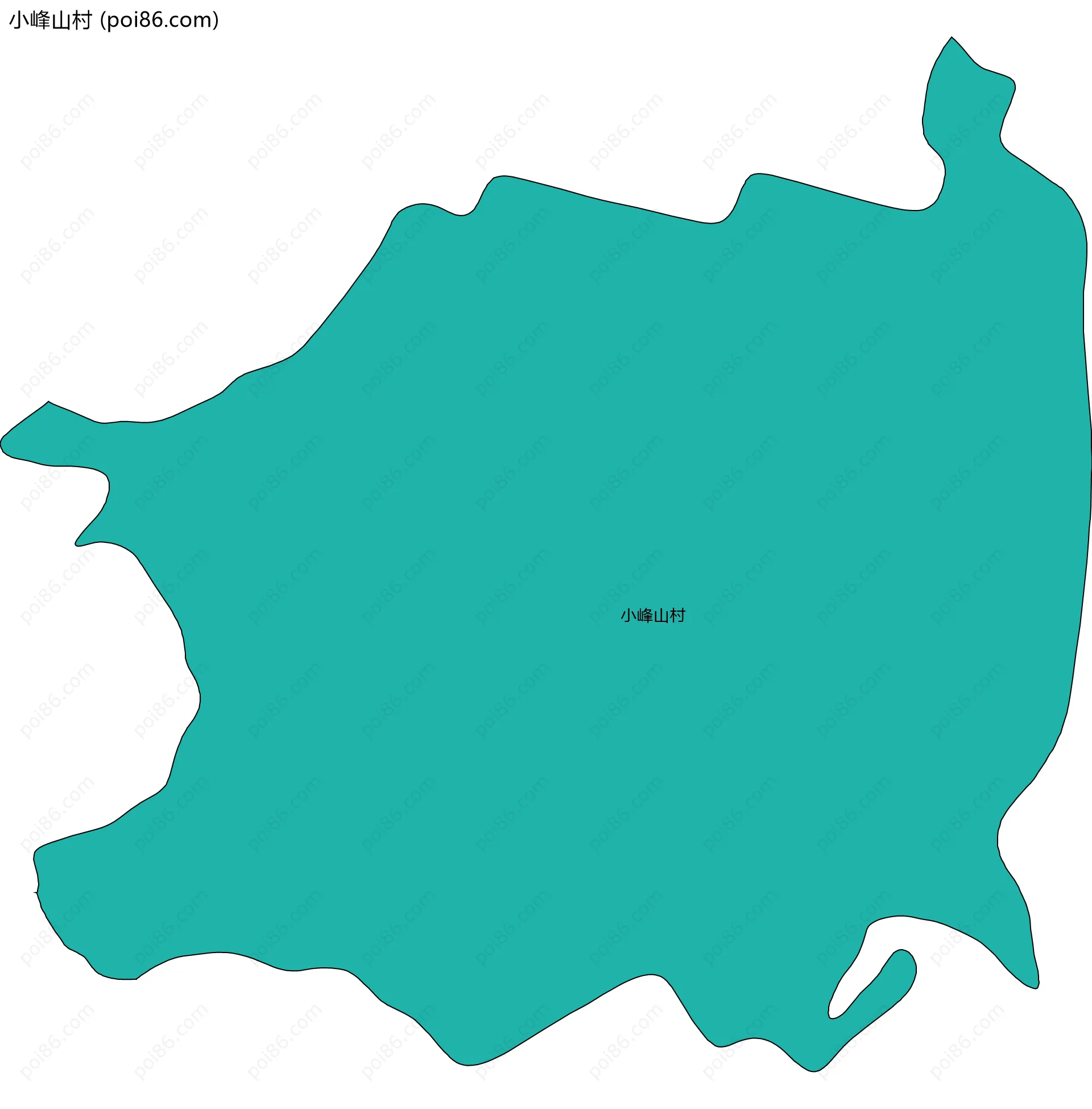 小峰山村边界地图