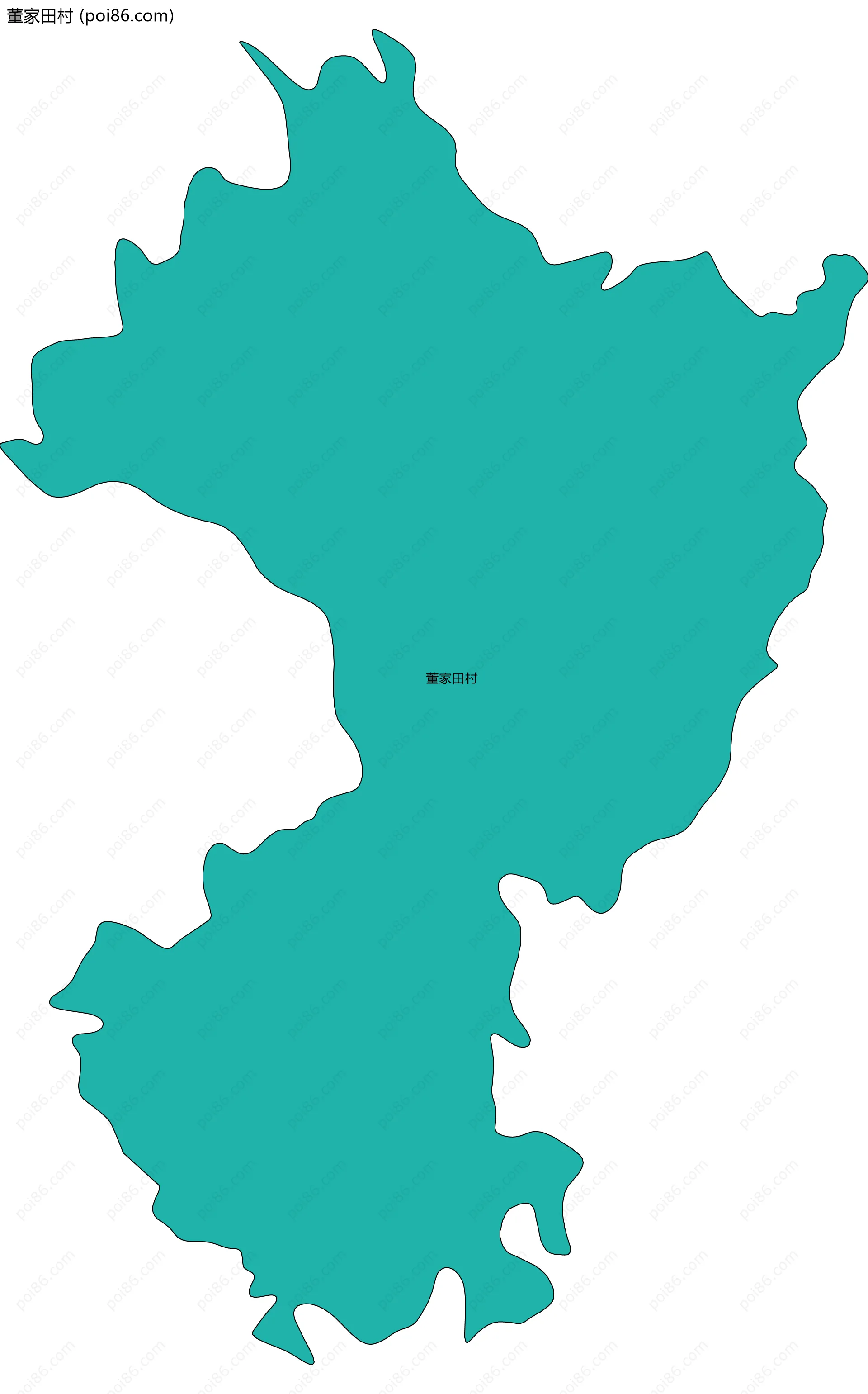 董家田村边界地图